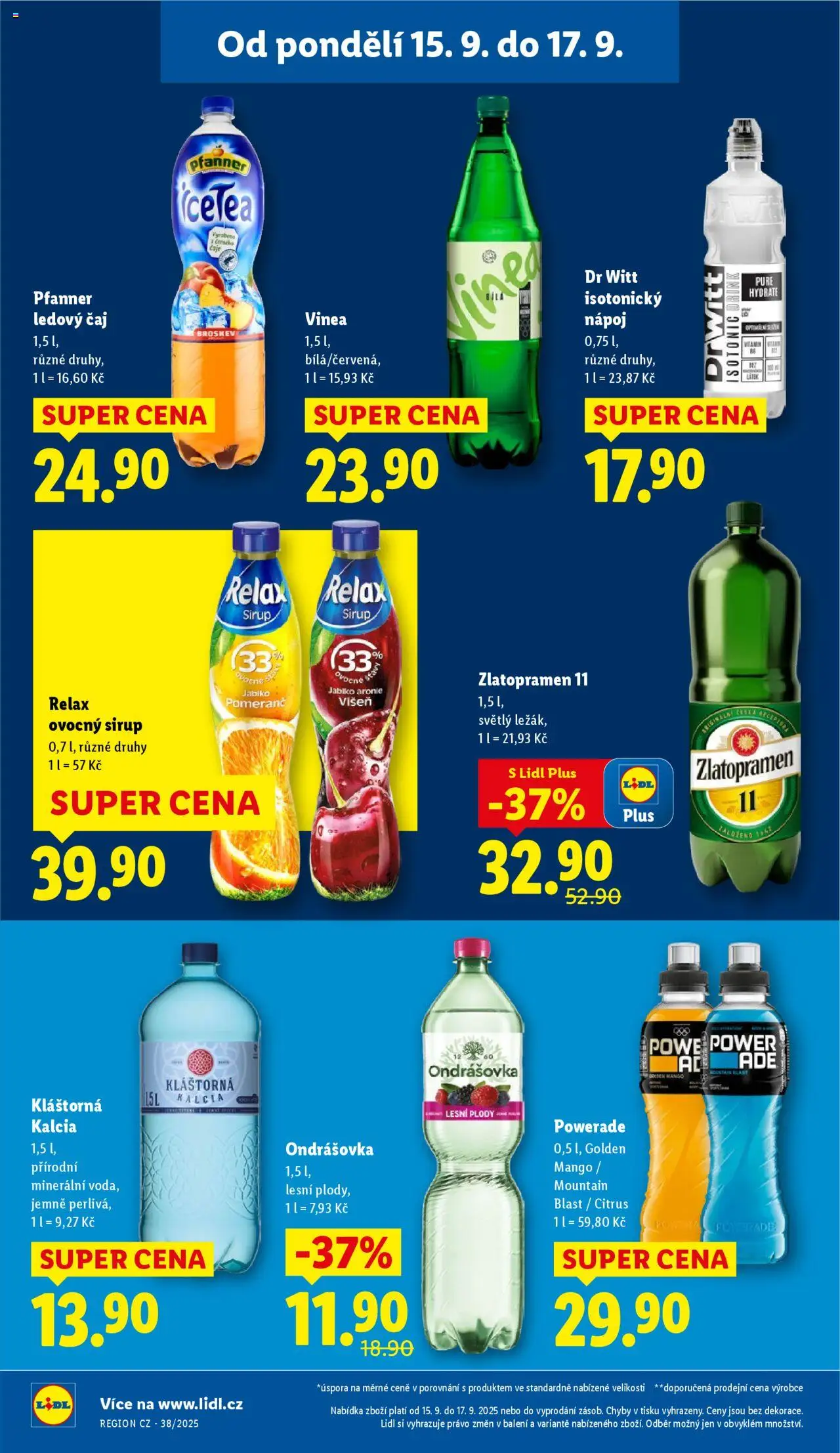 Lidl leták od 15.09.2025 | Strana: 28 | Produkty: Drwitt, Vinea, Kláštorná kalcia, Ledový čaj