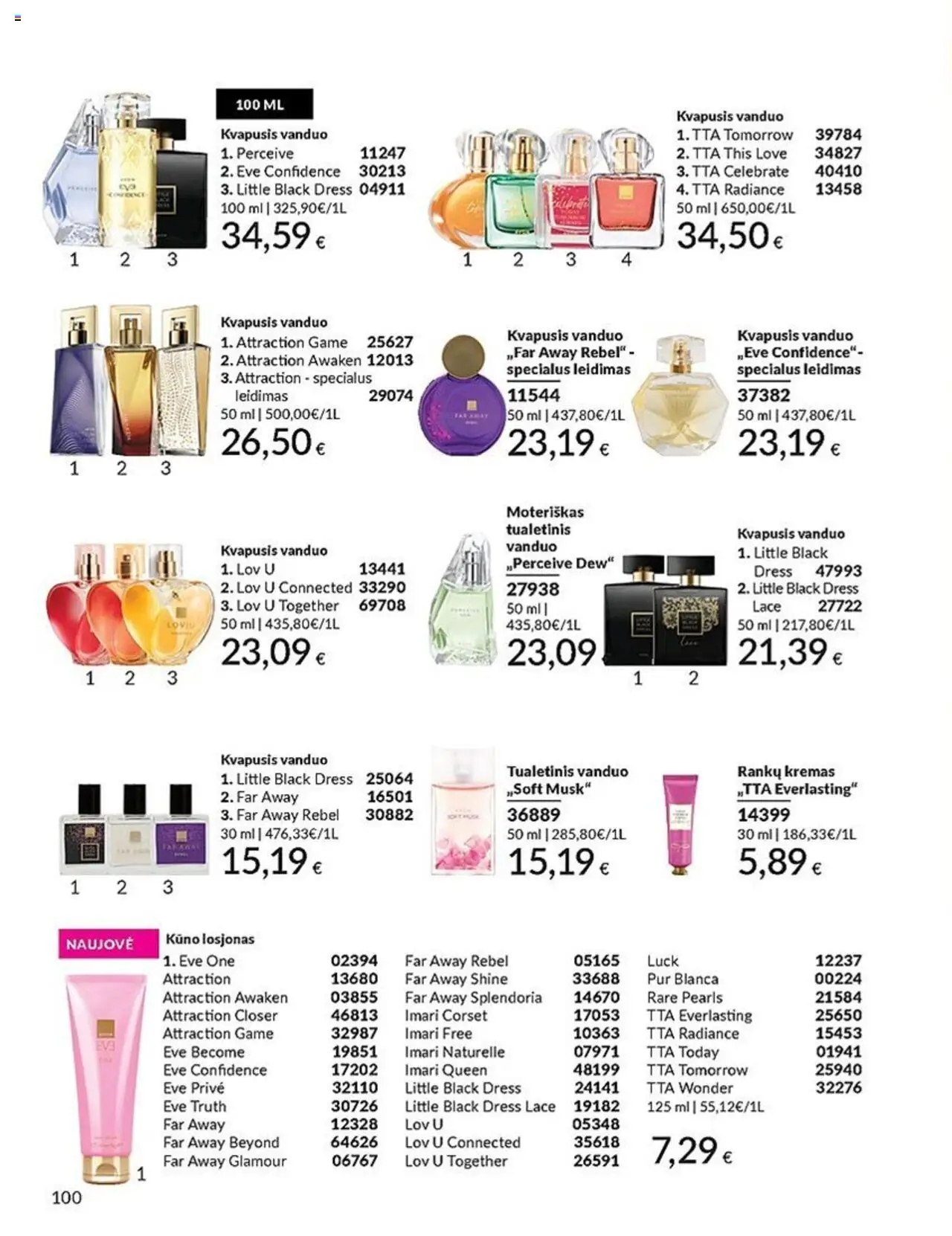 AVON leidinys│galioja nuo 01.07.2025 | Puslapis: 100 | Prekių: Kvapusis vanduo, Tualetinis vanduo, Kremas