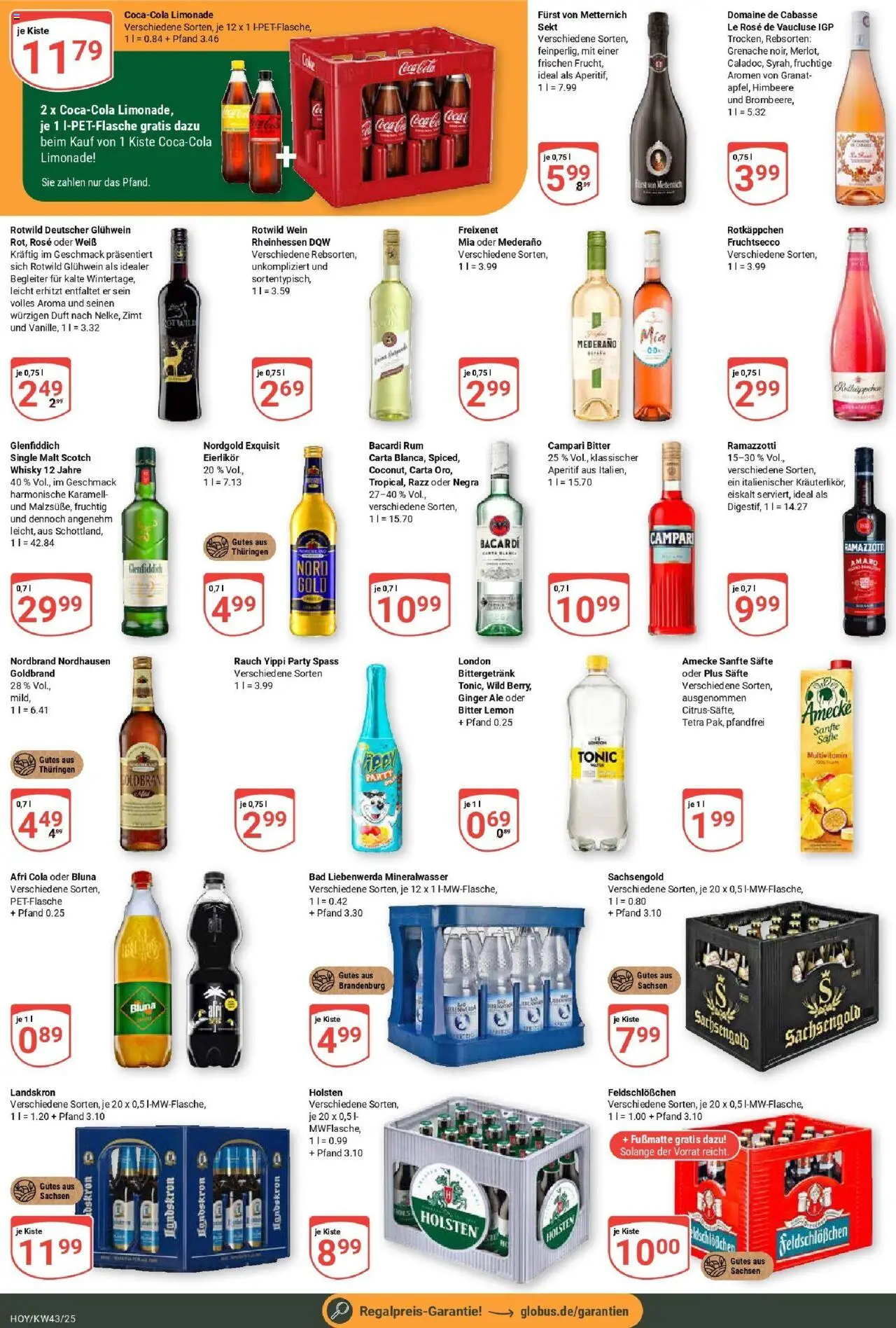 Globus prospekt Hoyerswerda	 – gültig ab 19.10.2025 | Seite: 3 | Produkte: Whisky, Campari, Rum, Himbeere