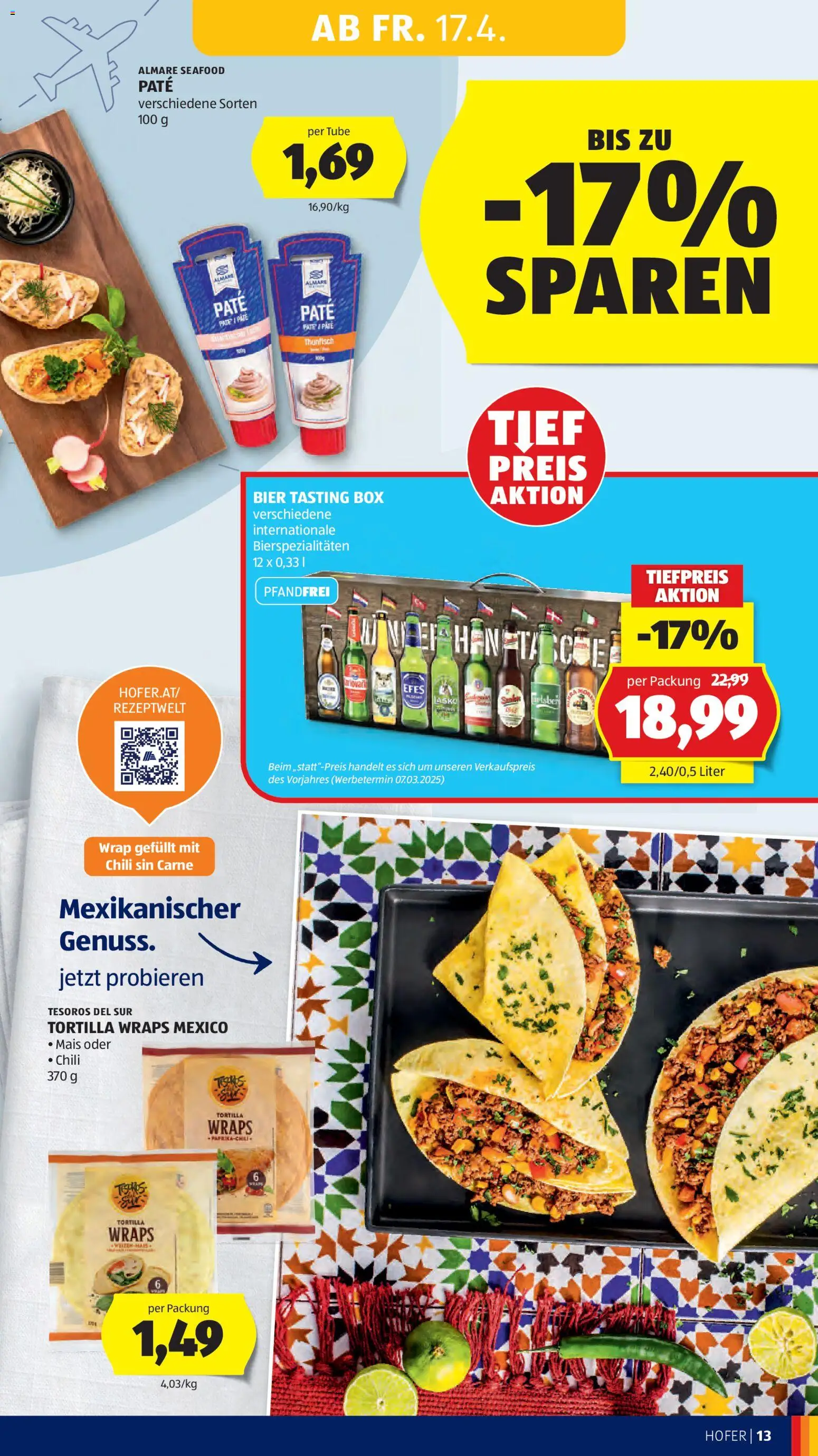 Hofer Flugblatt gültig ab 20.04.2026 | Seite: 15 | Produkte: Chili, Box, Bier