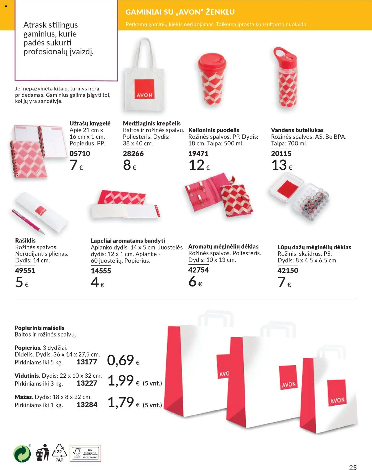 AVON akcijos nuo 01.12.2025 | Puslapis: 25 | Prekių: Puodelis, Dėklas, Krepšelis