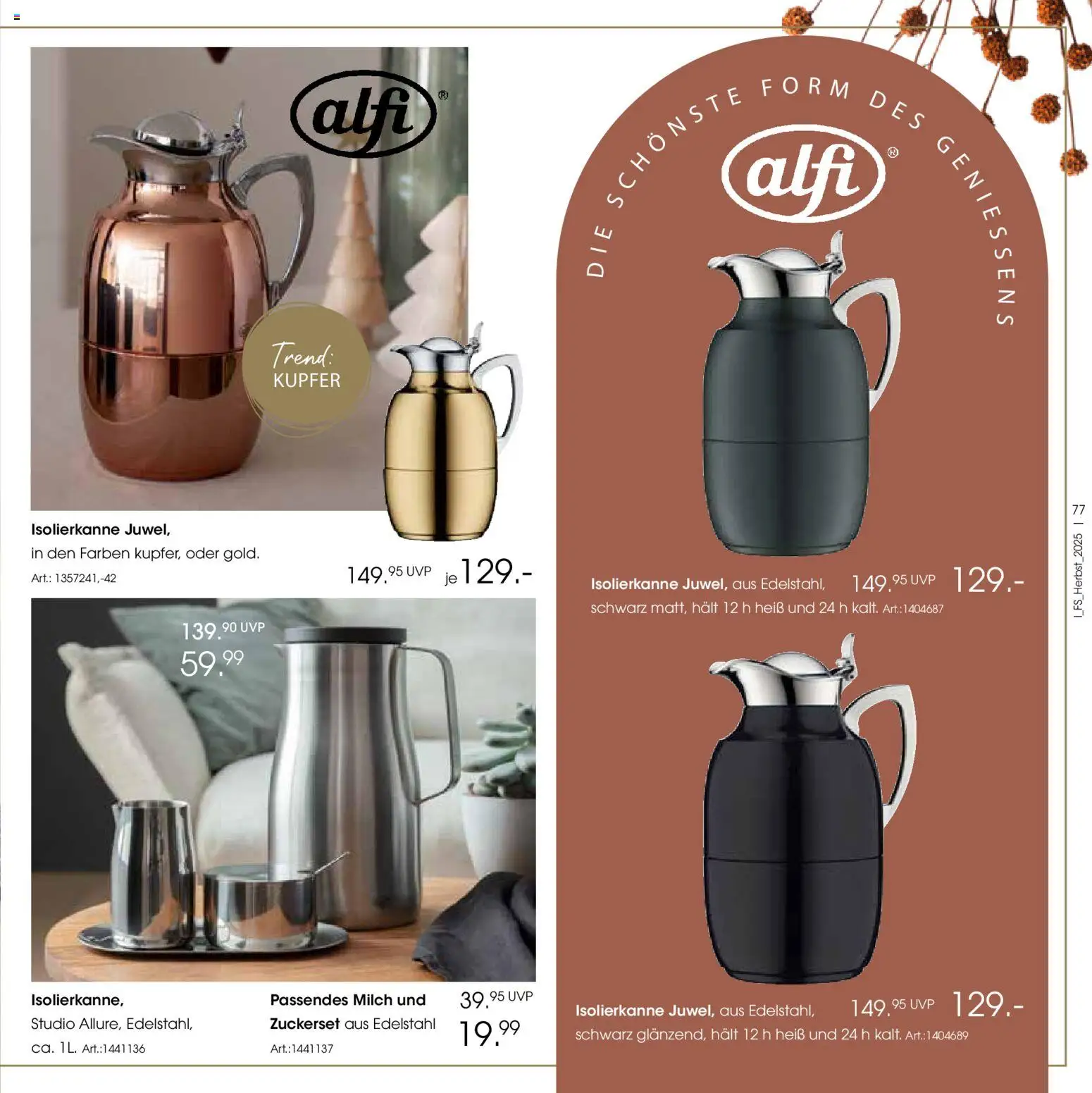 Zurbrüggen Trend-Journal Herbst – gültig ab 21.10.2025 | Seite: 77 | Produkte: Milch