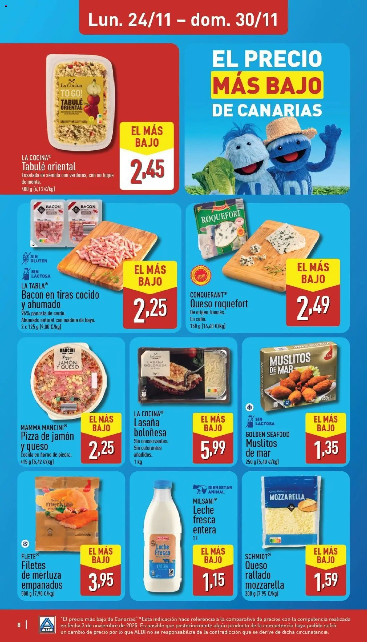 Aldi folleto Canarias │ válido desde el 24.11.2025 | Página: 8 | Productos: Filetes de merluza, Ensalada, Horno, Cocina