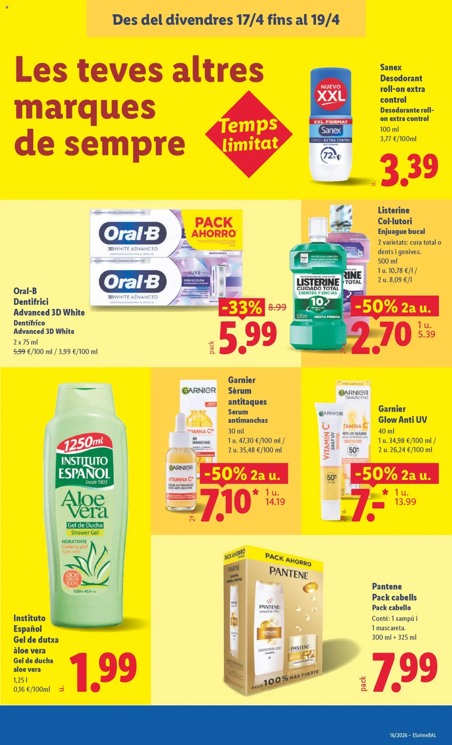 Lidl folleto │ válido desde el 13.04.2026 | Página: 39 | Productos: Gel de ducha, Desodorante, Enjuague bucal, Sérum