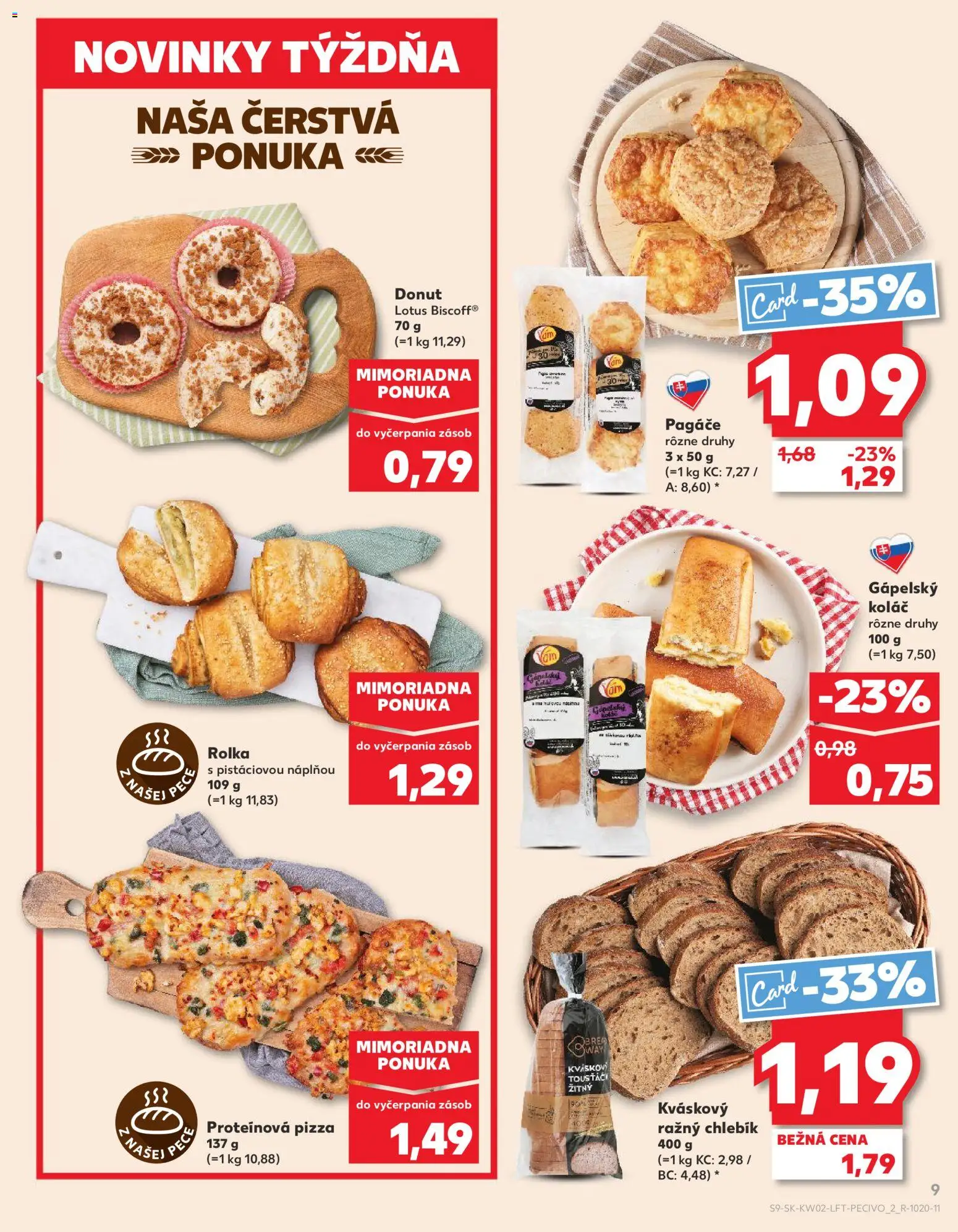 Kaufland SK akciós ujság - amely érvényes a következő dátumtól: 08.01.2026 | Oldal: 9 | Termékek: Pizza