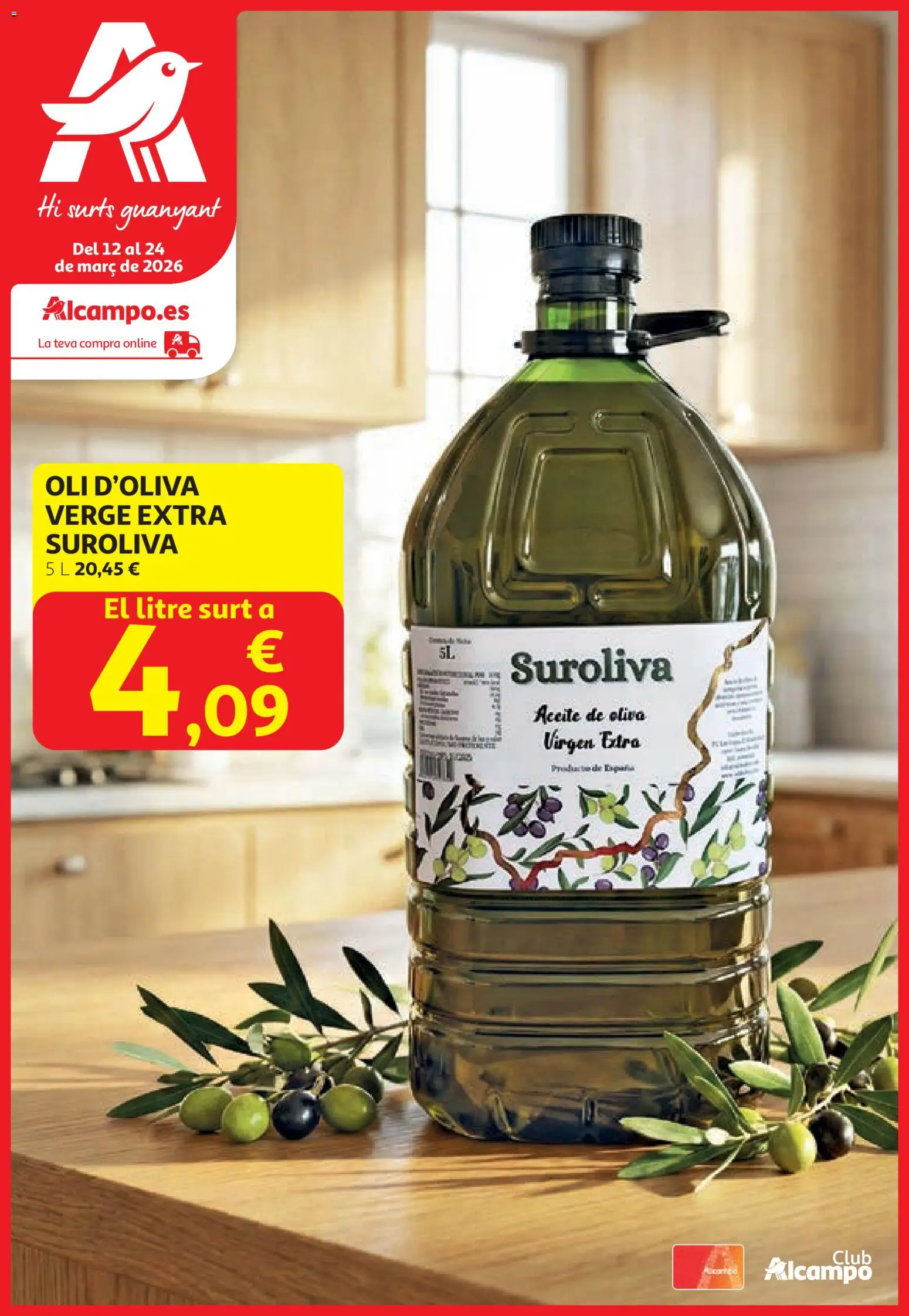 Alcampo SST Catalán │ válido desde el 12.03.2026 | Página: 1 | Productos: Aceite, Aceite de oliva, Aceite de oliva virgen extra