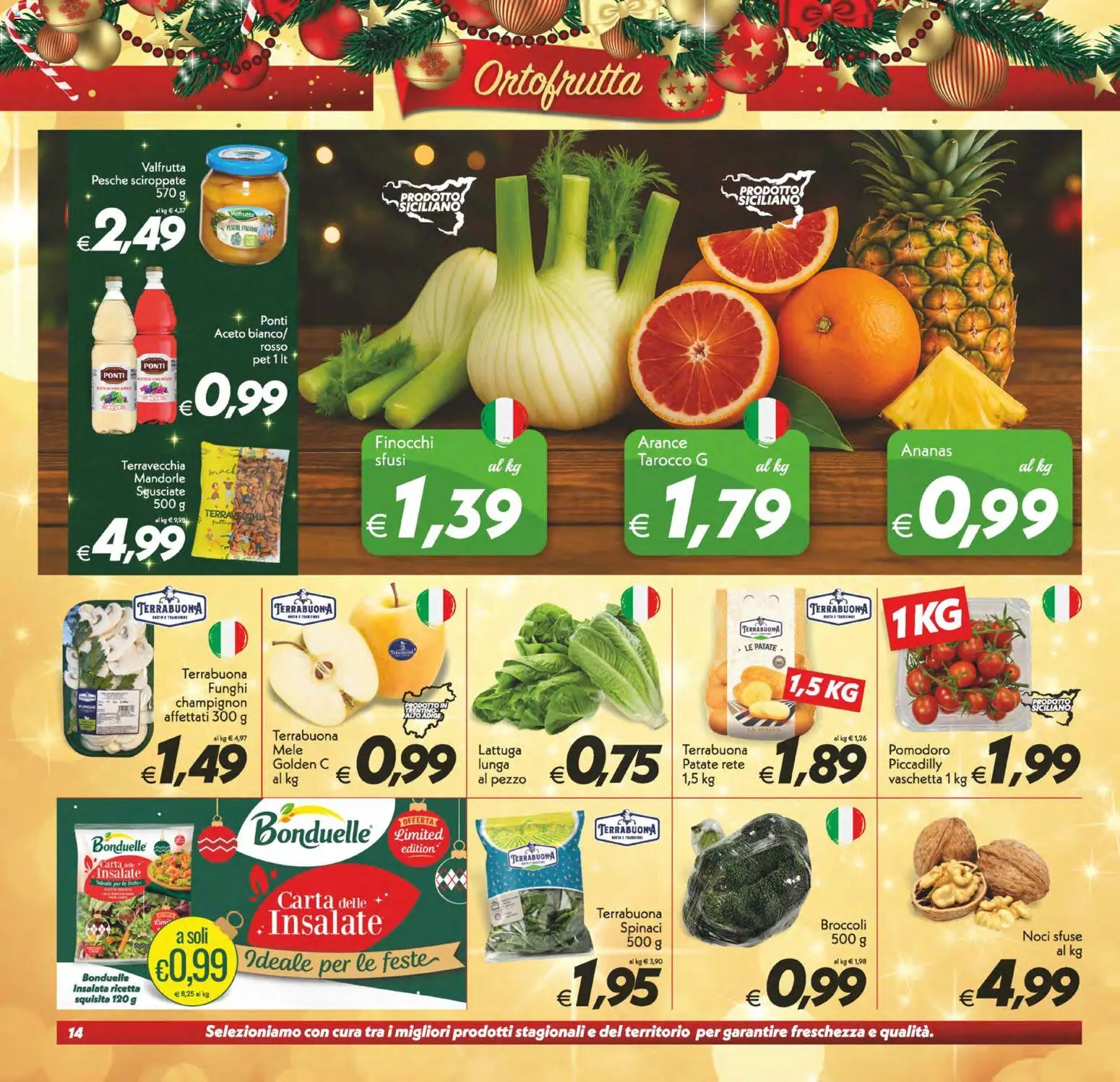 Volantino SuperConveniente del 16.12.2025 | Pagina: 14 | Prodotti: Insalata, Patate, Broccoli, Aceto