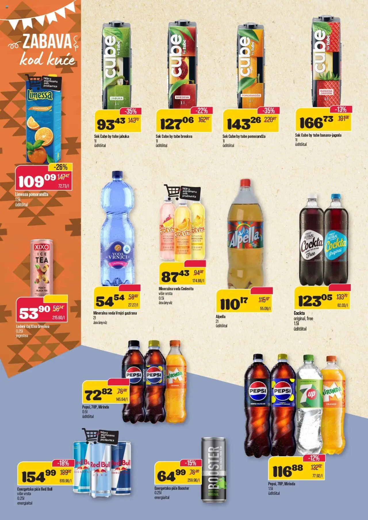Senta Promet katalog - važi od 08.10.2025 | Strana: 12 | Proizvode: Jagoda, Mineralna voda, Sok, Red Bull