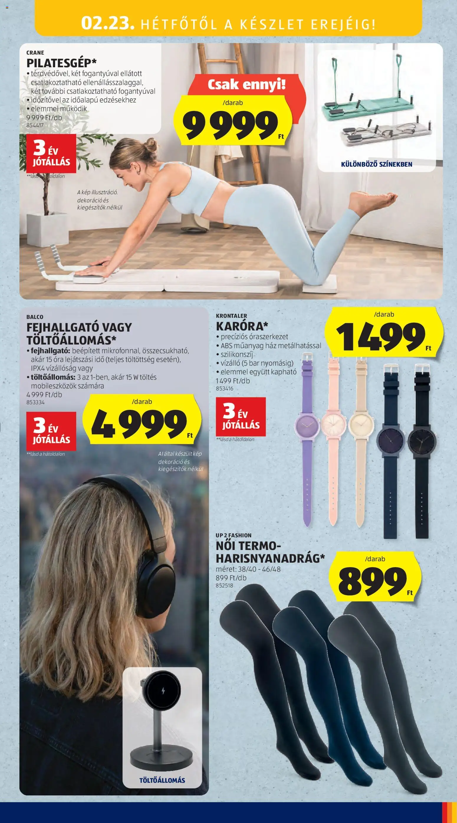 Aldi akciós ujság - amely érvényes a következő dátumtól: 19.02.2026 | Oldal: 41 | Termékek: Fejhallgató, Óra, Dekoráció