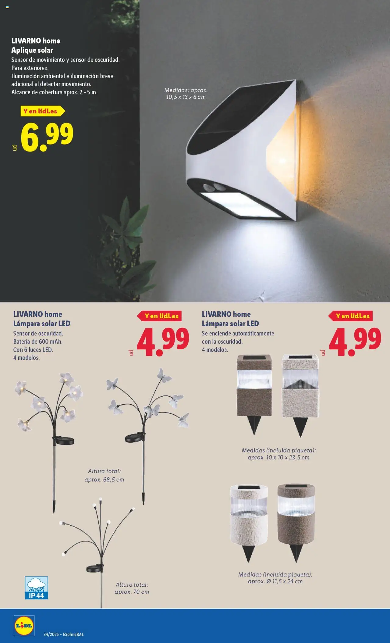 Lidl catálogo de bazar VAL │ válido desde el 18.08.2025 | Página: 20 | Productos: Galette de chaise, Batería, Lámpara