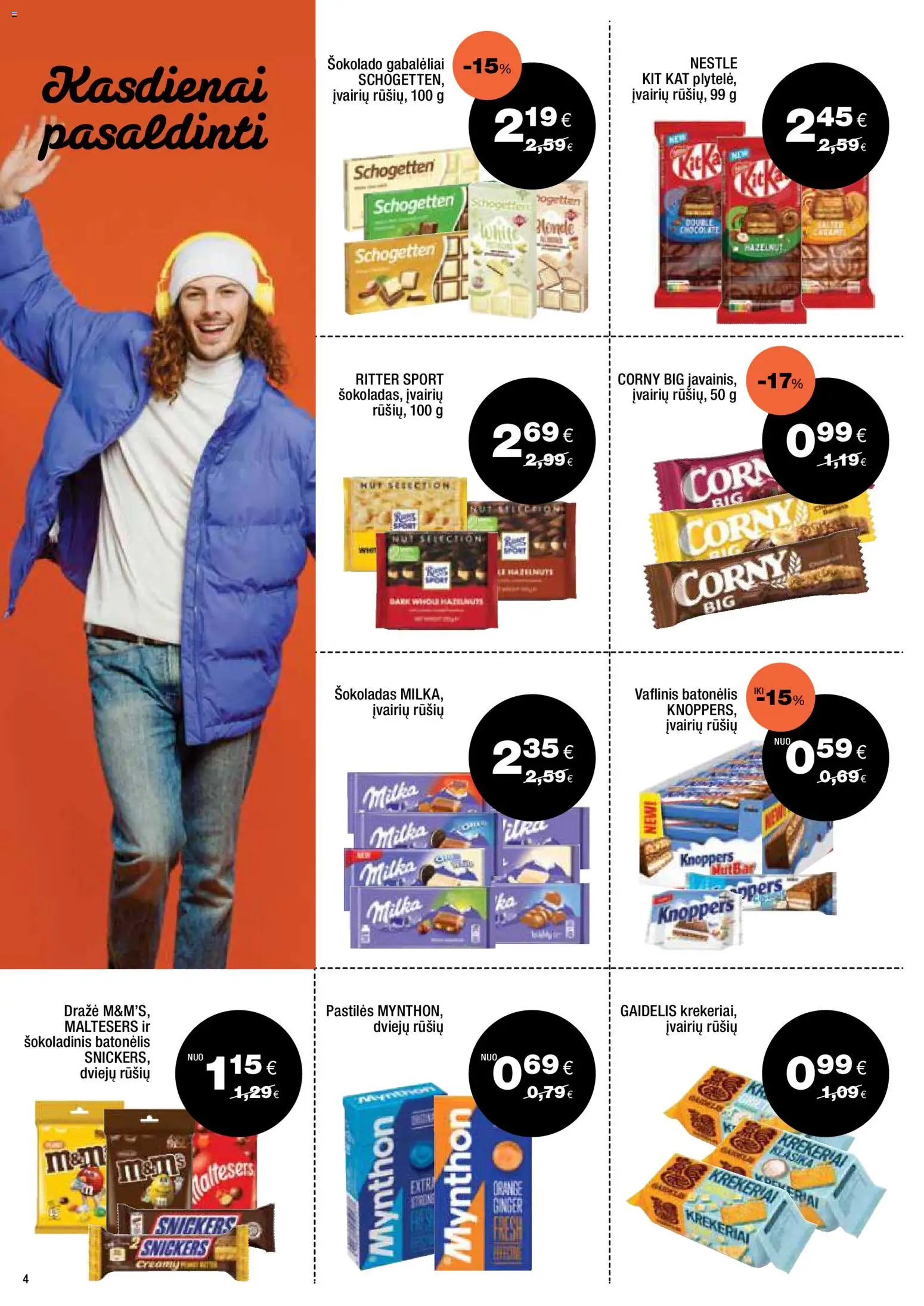 Express market akcijos nuo 04.01.2026 | Puslapis: 4 | Prekių: Šokoladas, Šokoladinis batonėlis