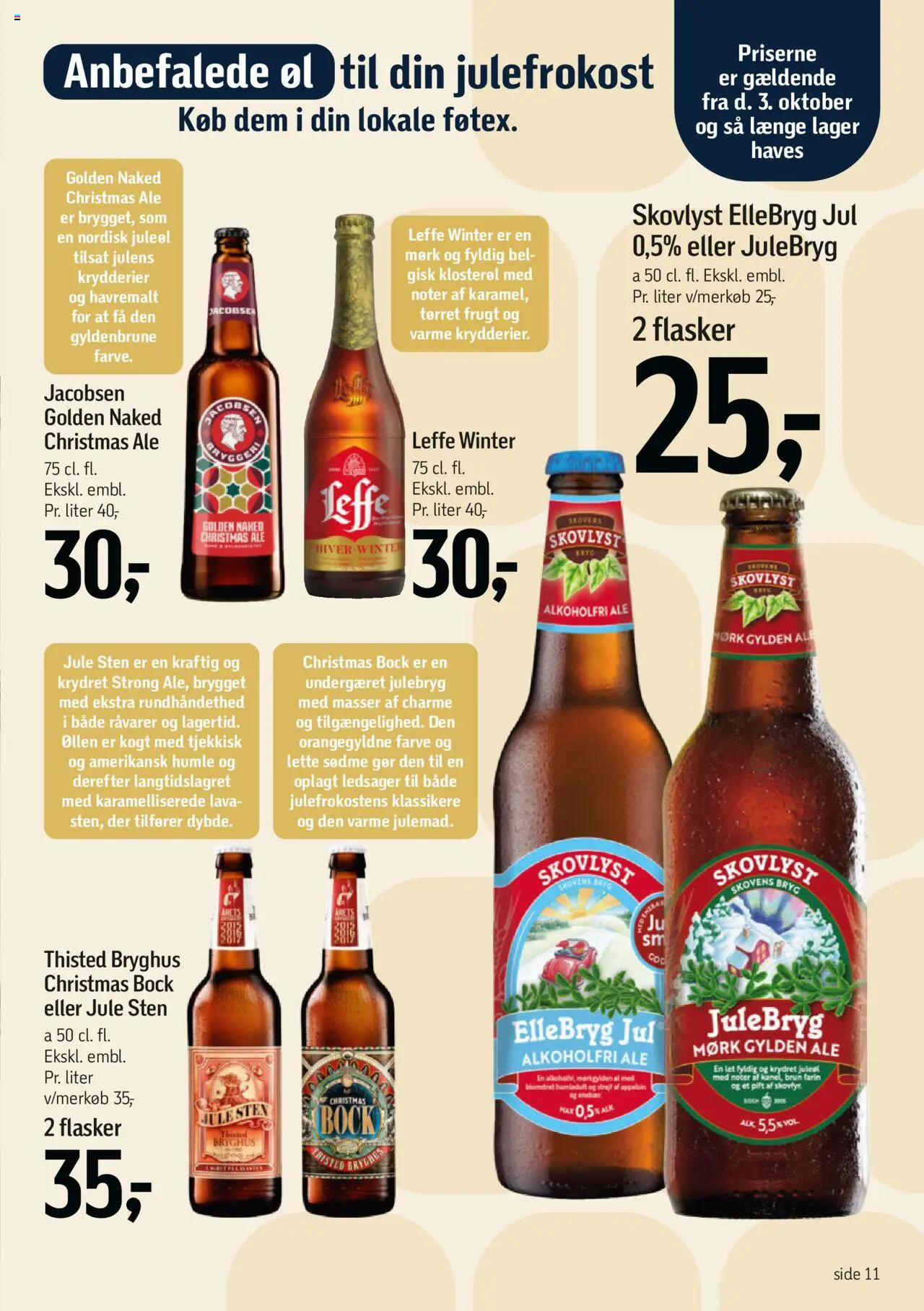 Føtex tilbudsavis – gyldig fra 17.09.2025 | Side: 11 | Produkter: Øl, Brun farin, Tørret frugt, Søm