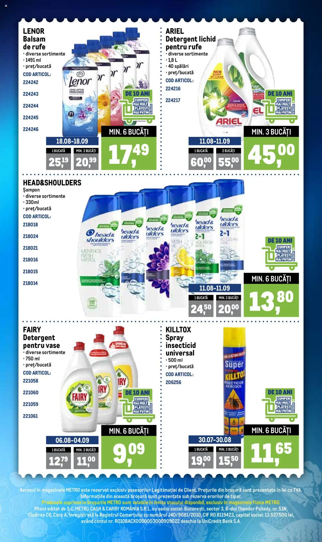 Catalog Metro – valabil de la 25.08.2025 | Pagină: 3 | Produse: Pomelo, Șampon, Balsam, Detergent