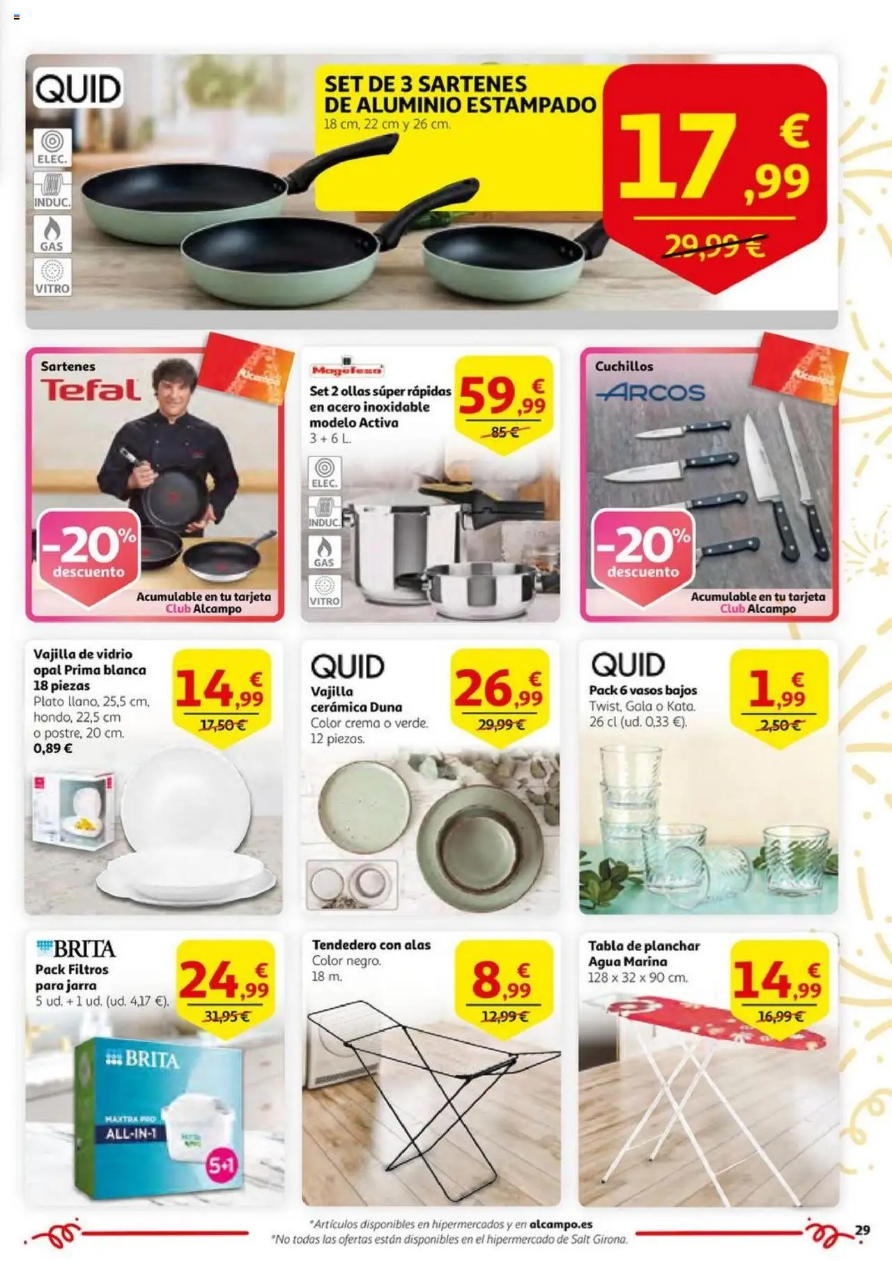 Alcampo -  HP Nacional  │ válido desde el 03.06.2025 | Página: 29 | Productos: Vasos, Crema, Tabla de planchar, Βρεφικό κρεβάτι