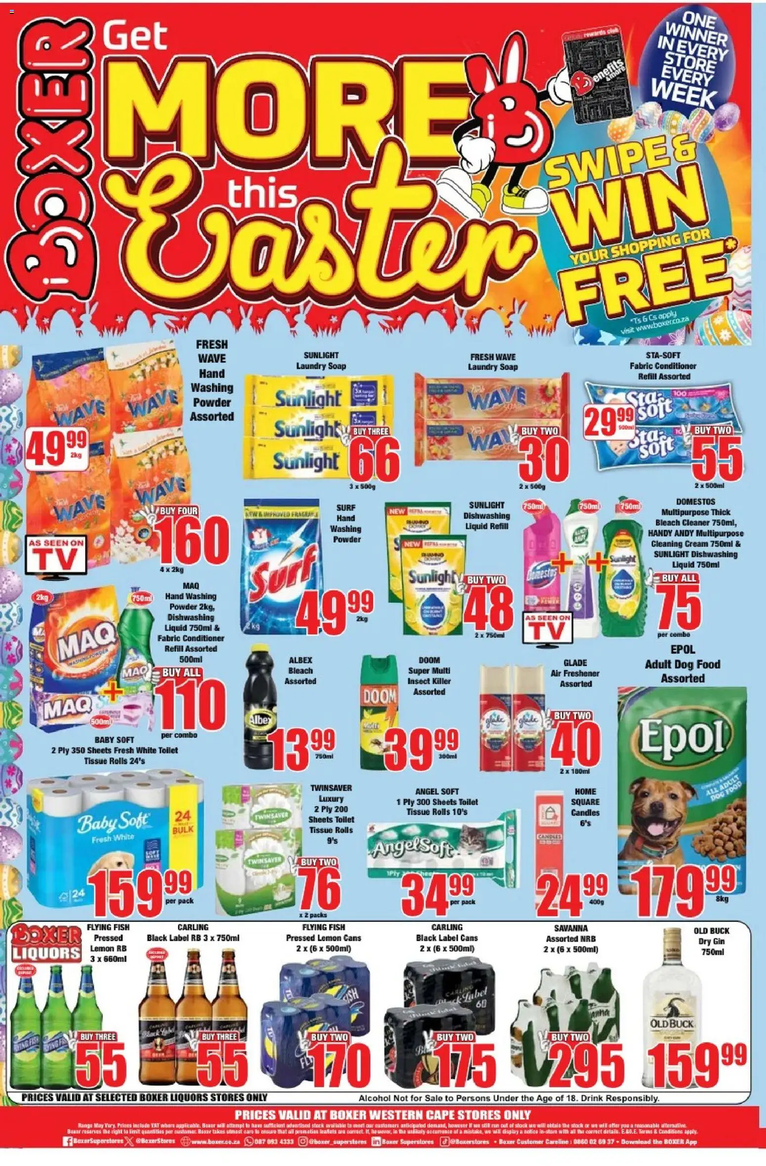 New Boxer catalogue – valid from 23.03.2026 | Page: 12 | Products: Powder, Fish, Paper, Dog food