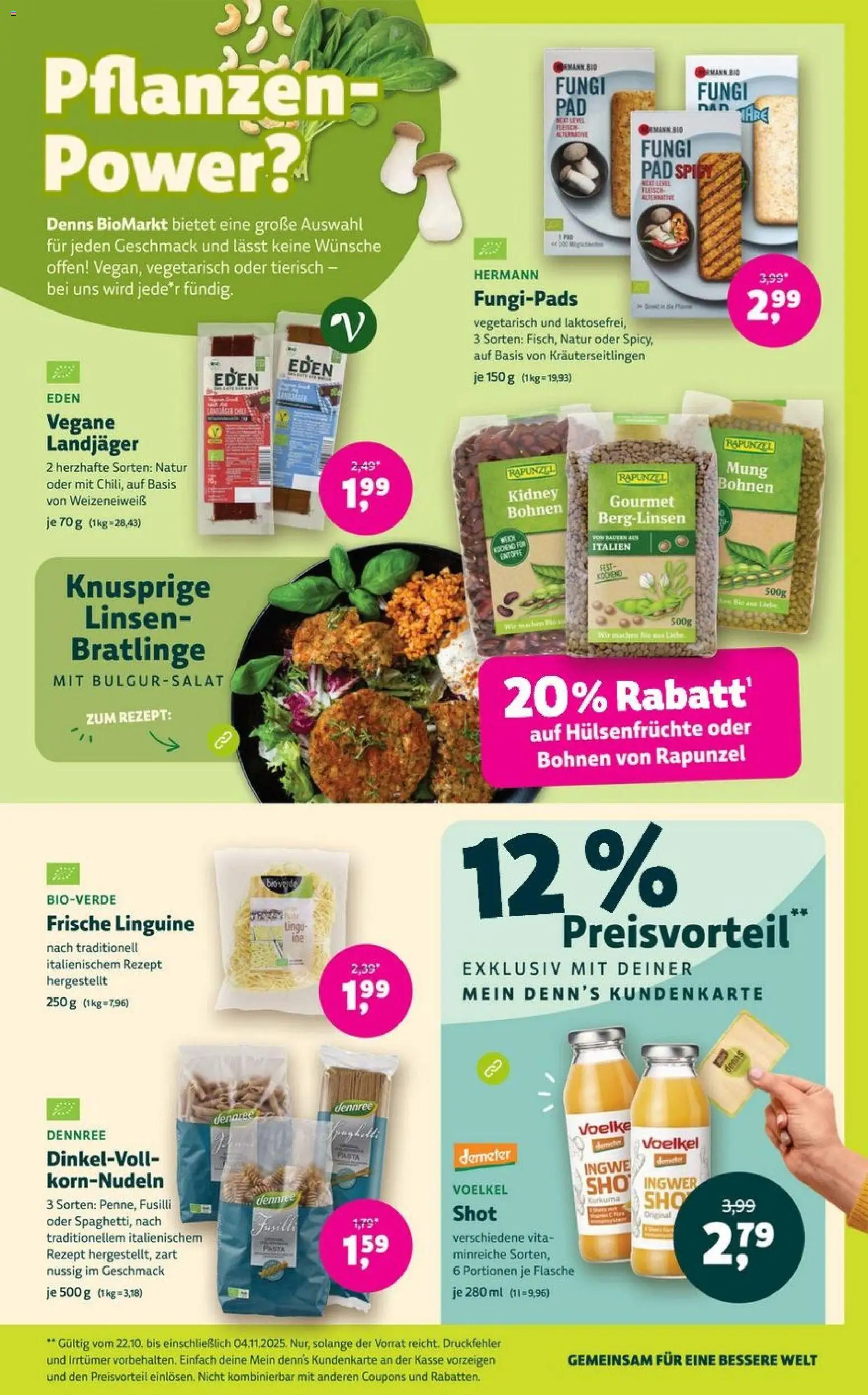 Denns BioMarkt Angebote – gültig ab 22.10.2025 | Seite: 9 | Produkte: Pasta, Fleisch