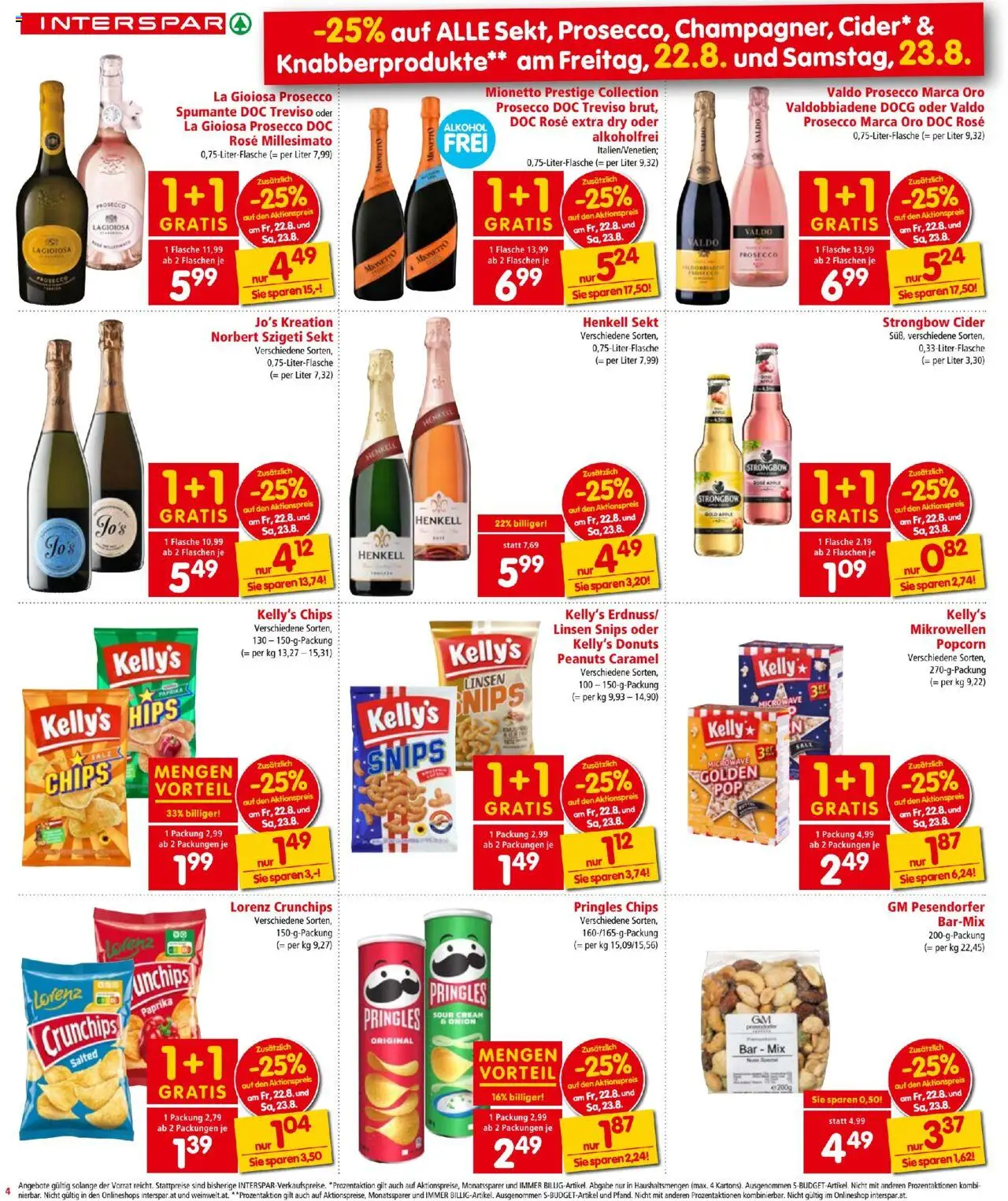 Interspar Flugblatt gültig ab 21.08.2025 | Seite: 4 | Produkte: Chips, Salz