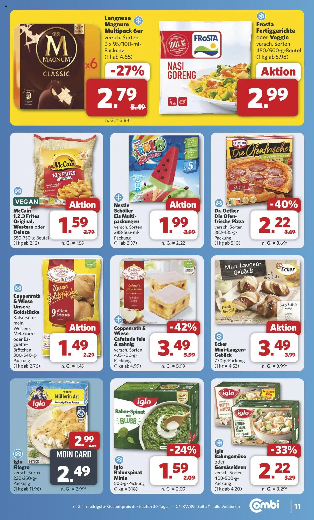 Combi Prospekt 	 – gültig ab 22.09.2025 | Seite: 12 | Produkte: Langnese, Butter, McCain, Frosta