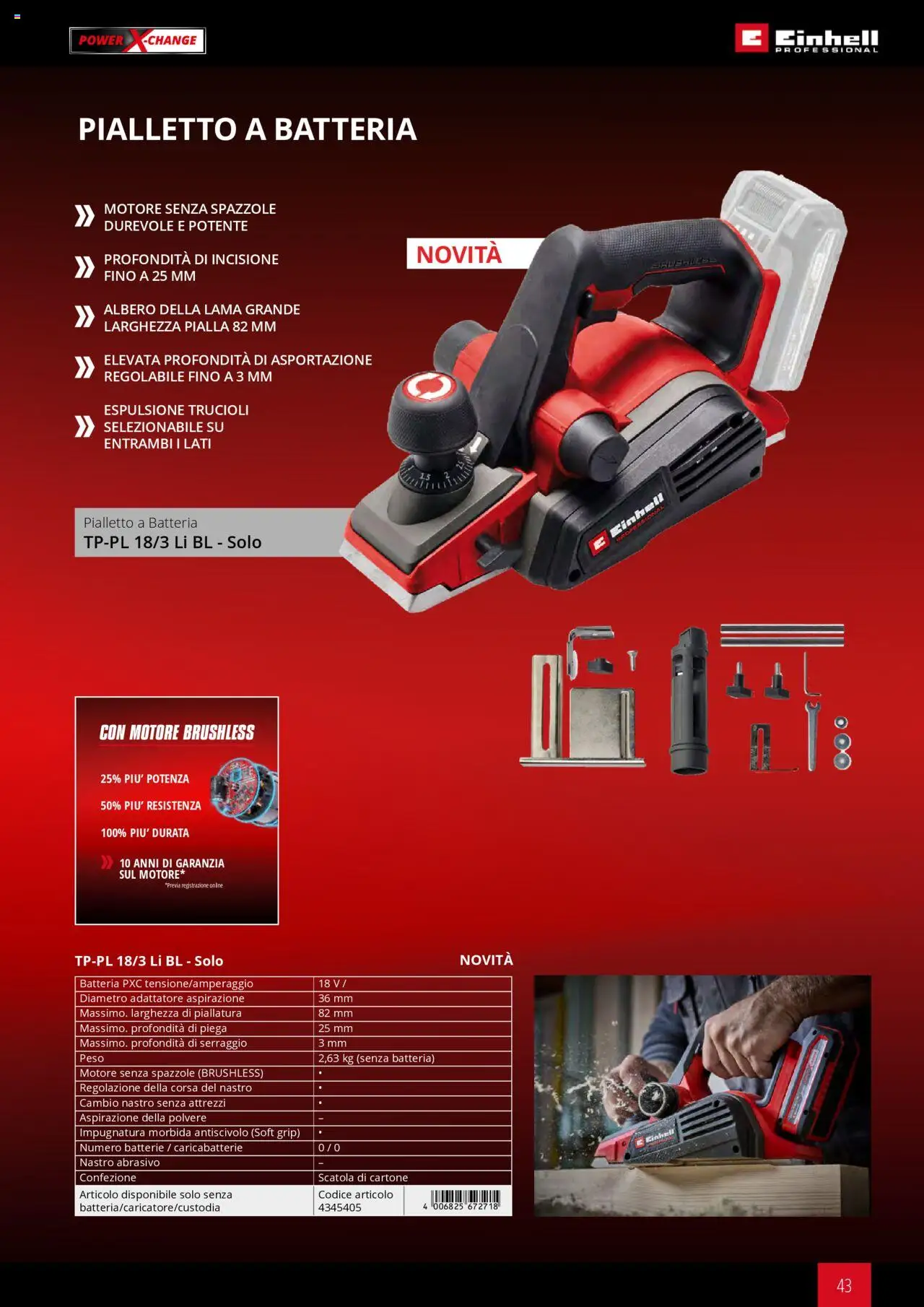 Volantino Einhell del 06.02.2025 | Pagina: 43 | Prodotti: Scatola, Batteria, Batterie, Caricabatterie