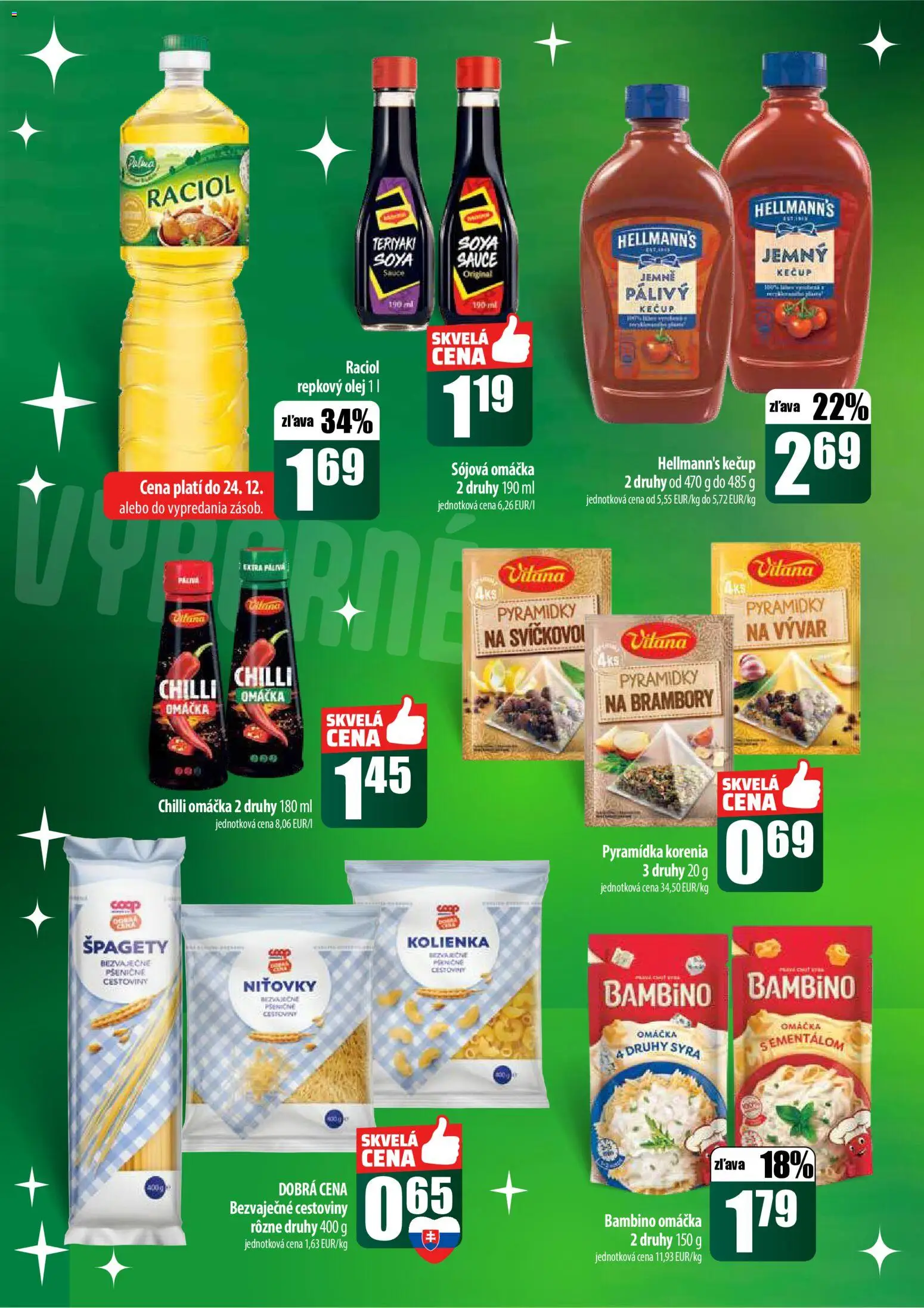 Nové COOP Jednota akcie – leták je platný od 22.12.2025 | Strana: 32 | Produkty: Olej, Chilli, Repkový olej, Omáčka