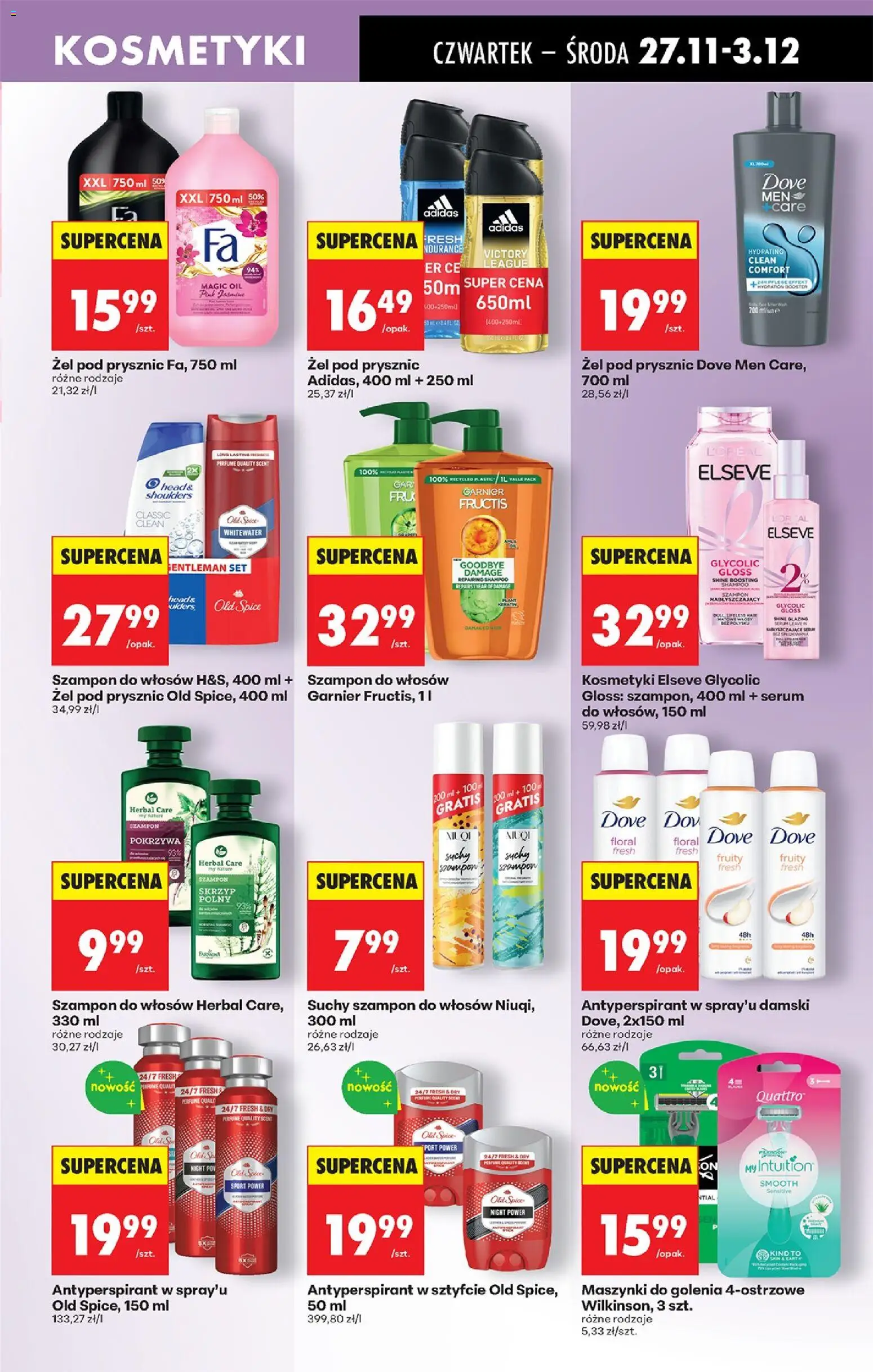 Biedronka Black Friday od 27.11.2025 | Strona: 75 | Produkty: Prysznic, Maszynki do golenia, Antyperspirant, Suchy szampon