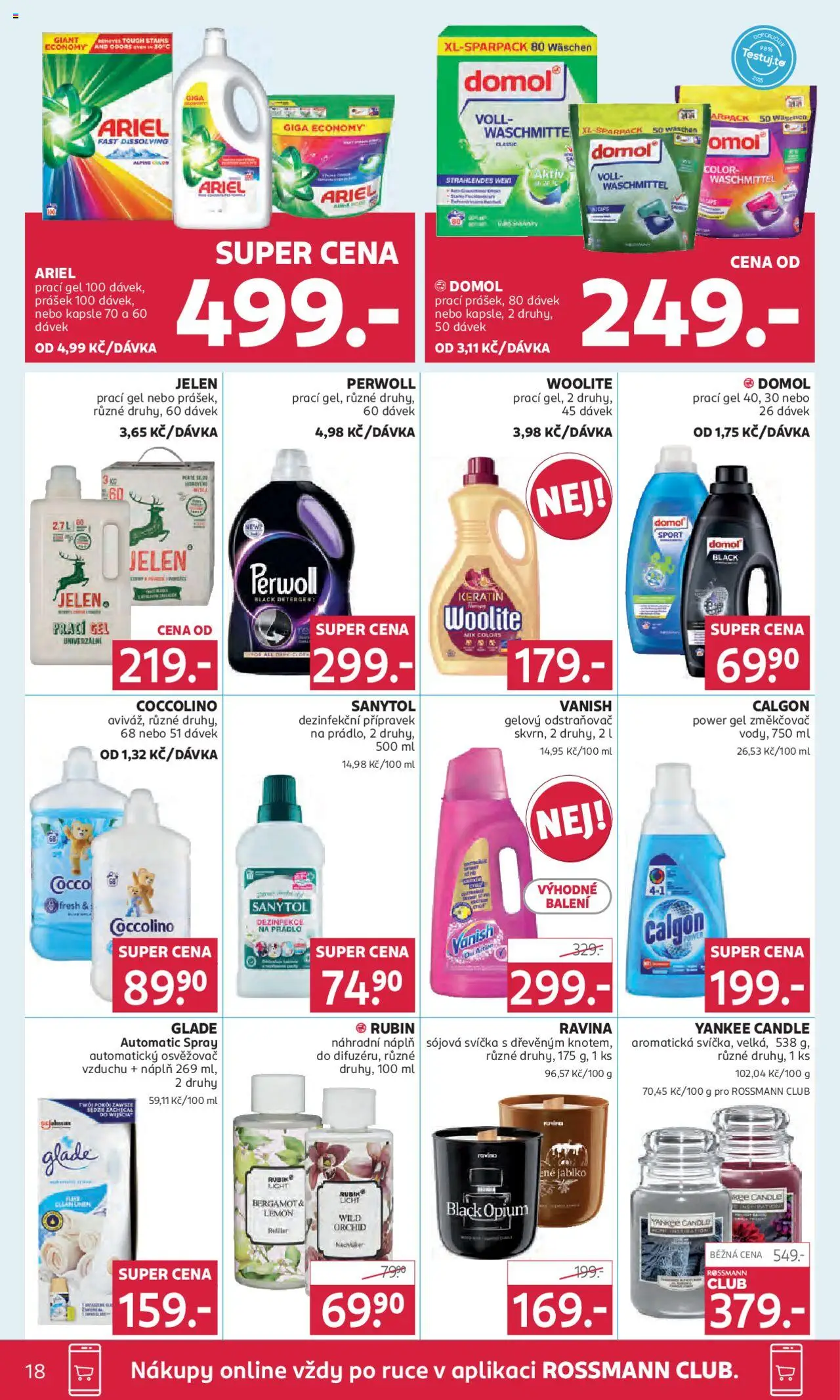 Rossmann leták od 08.10.2025 | Strana: 18 | Produkty: Yankee Candle, Svíčka, Perwoll, Woolite