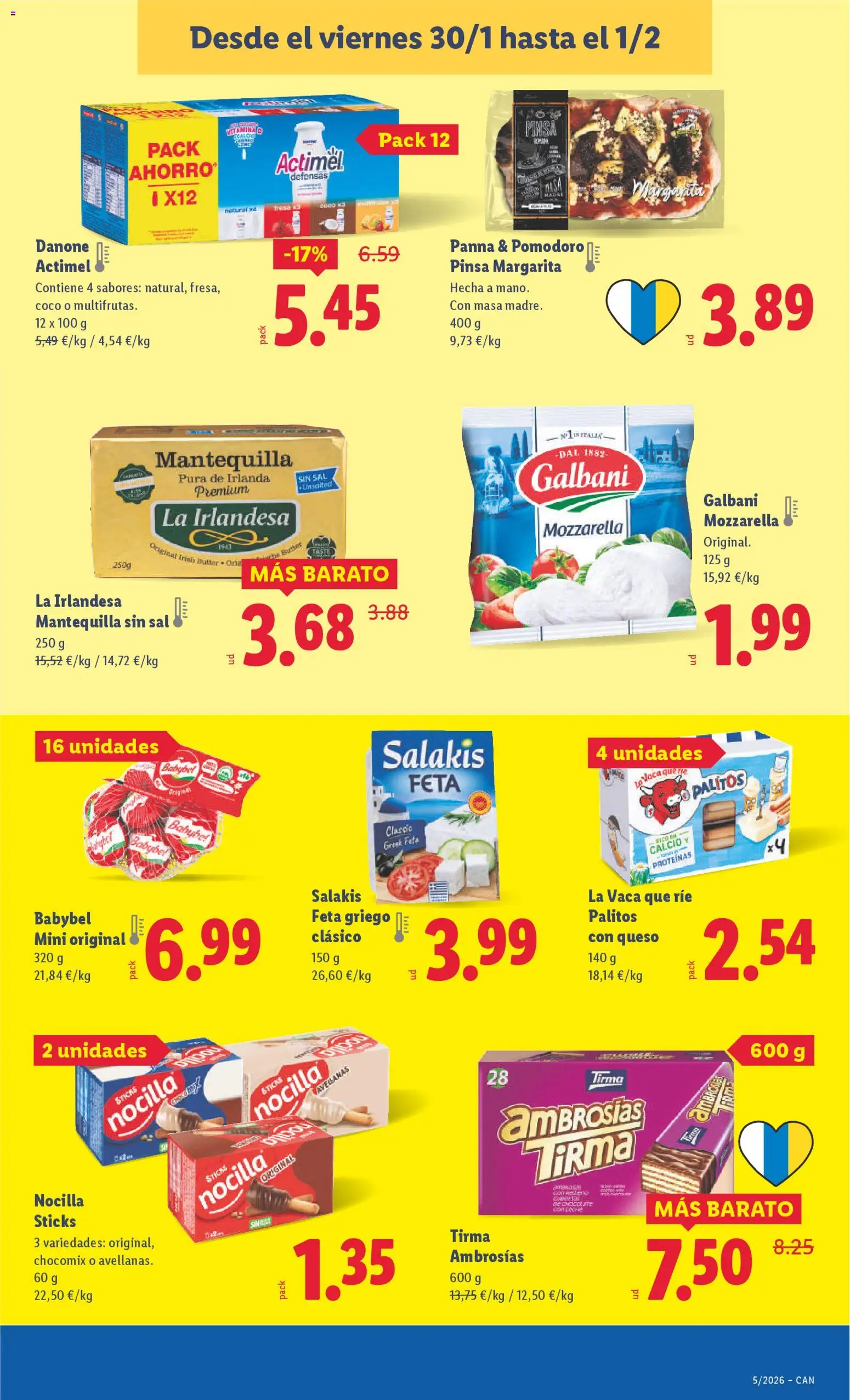 Lidl - Canarias │ válido desde el 26.01.2026 | Página: 39 | Productos: Queso, Chocolate, Pizza, Τυρόπιτα