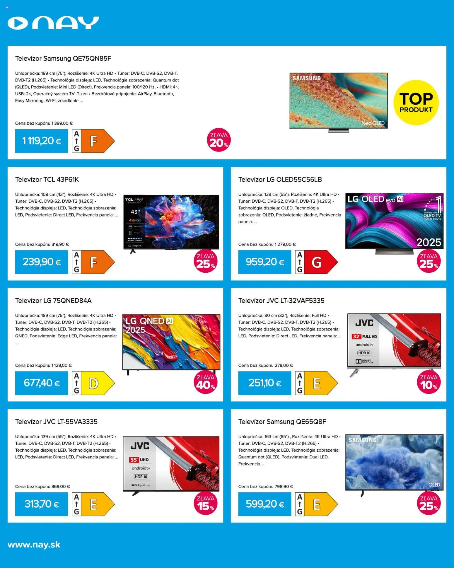 Nové NAY Elektrodom akcie – leták je platný od 03.12.2025 | Strana: 6 | Produkty: Tv, Samsung, Led