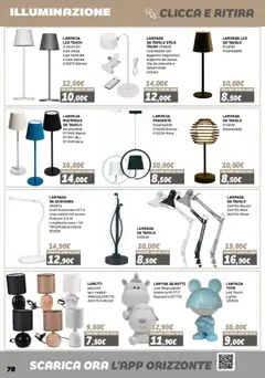 Anteprima del volantino Orizzonte Mobile catalogo valido a partire dal 16.01.2026 | Pagina: 70 | Prodotti: Mensola, Tavolo, Lampada, Lampada da scrivania