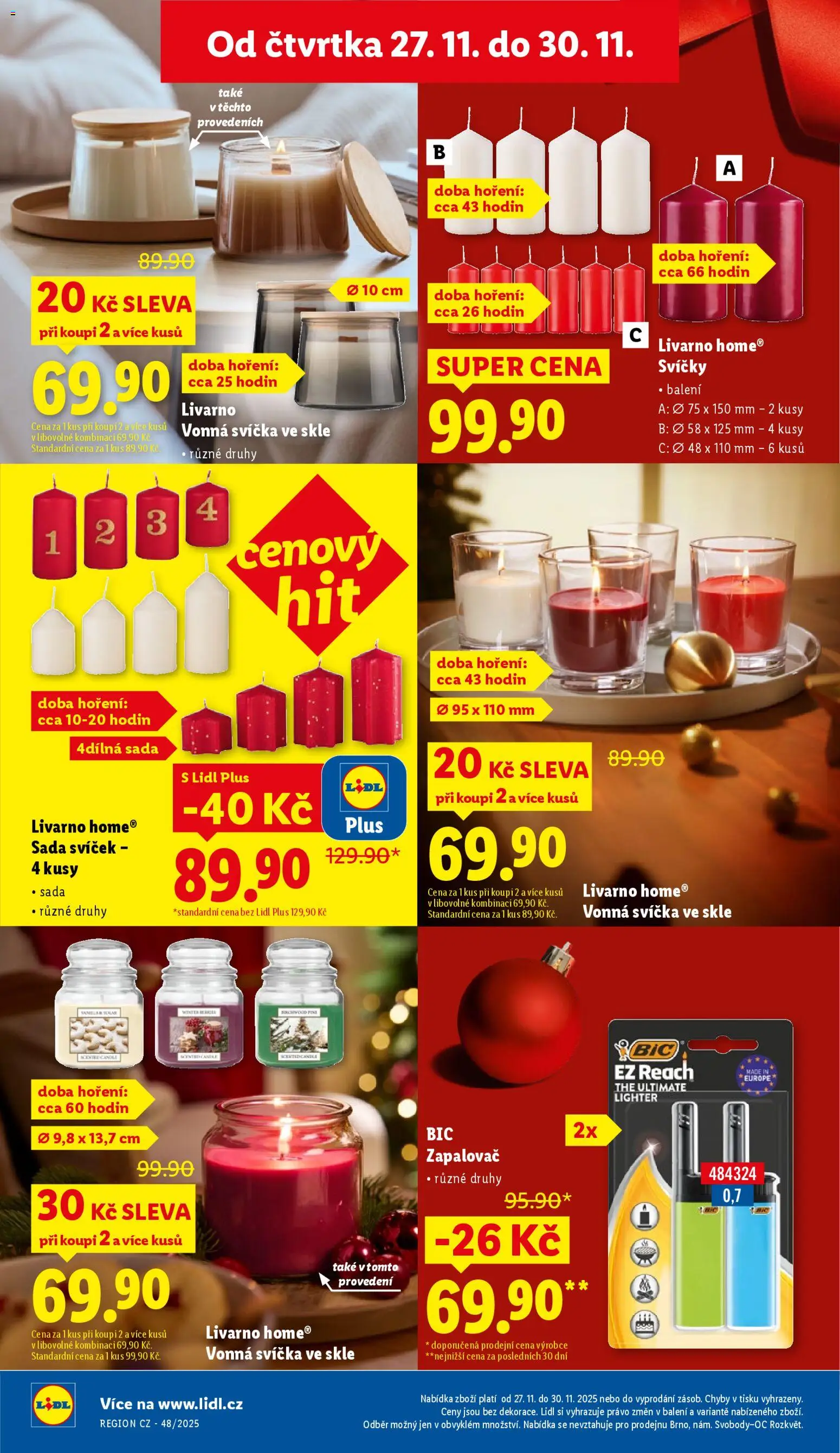 Lidl Black Friday od 24.11.2025 | Strana: 28 | Produkty: Svíčka, Svíčky