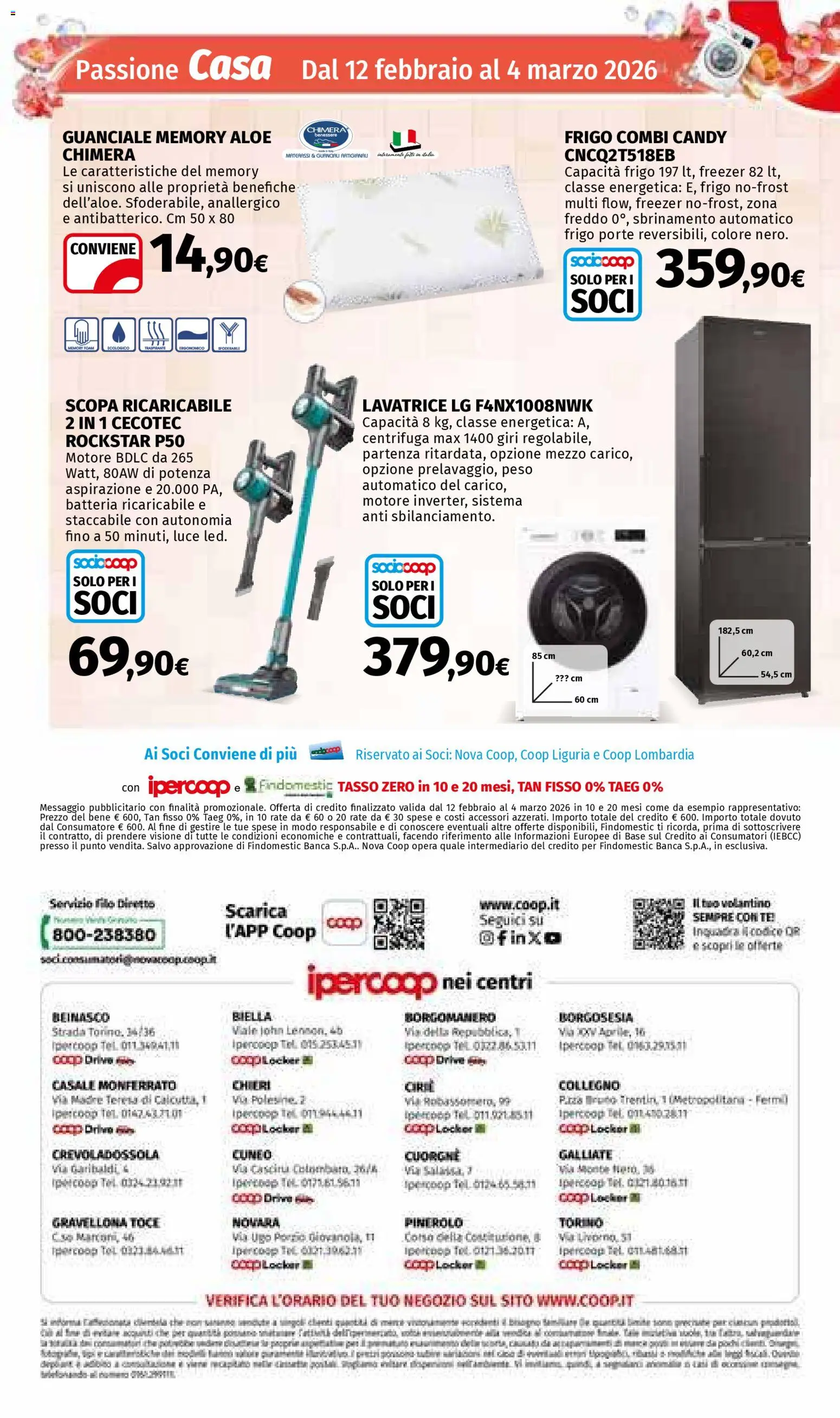 Volantino Ipercoop del 12.02.2026 | Pagina: 12 | Prodotti: Tè, Centrifuga, Lavatrice, Guanciale
