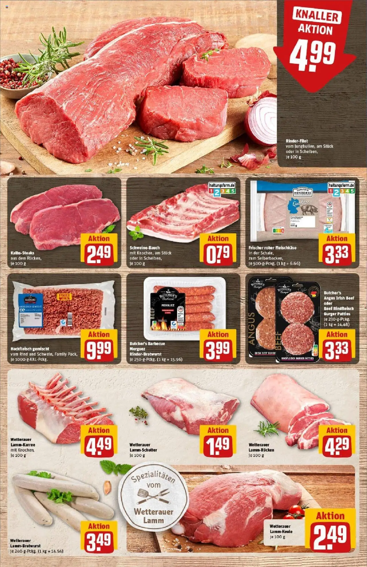 Rewe prospekt Kassel / Niederzwehren	 - gültig ab dem 06.07.2025 | Seite: 9 | Produkte: Lammkeule, Burger, Rindfleisch, Hackfleisch