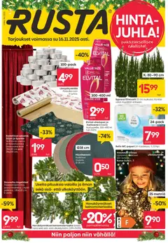Rusta-mainoslehti voimassa 10.11.2025 alkaen