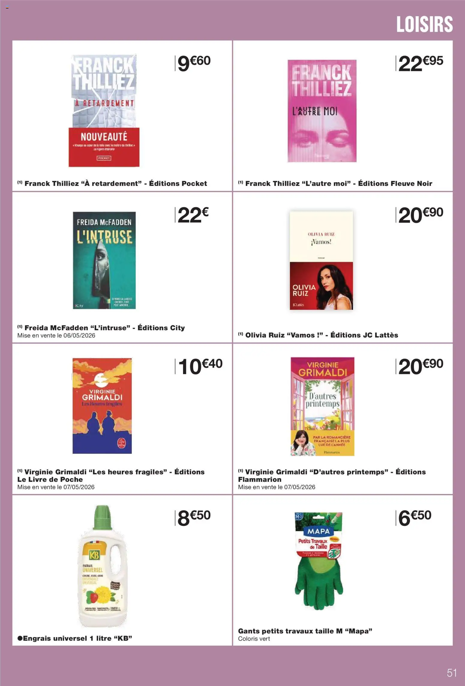 {H1} | Page: 51 | Produits: Livre, Gants