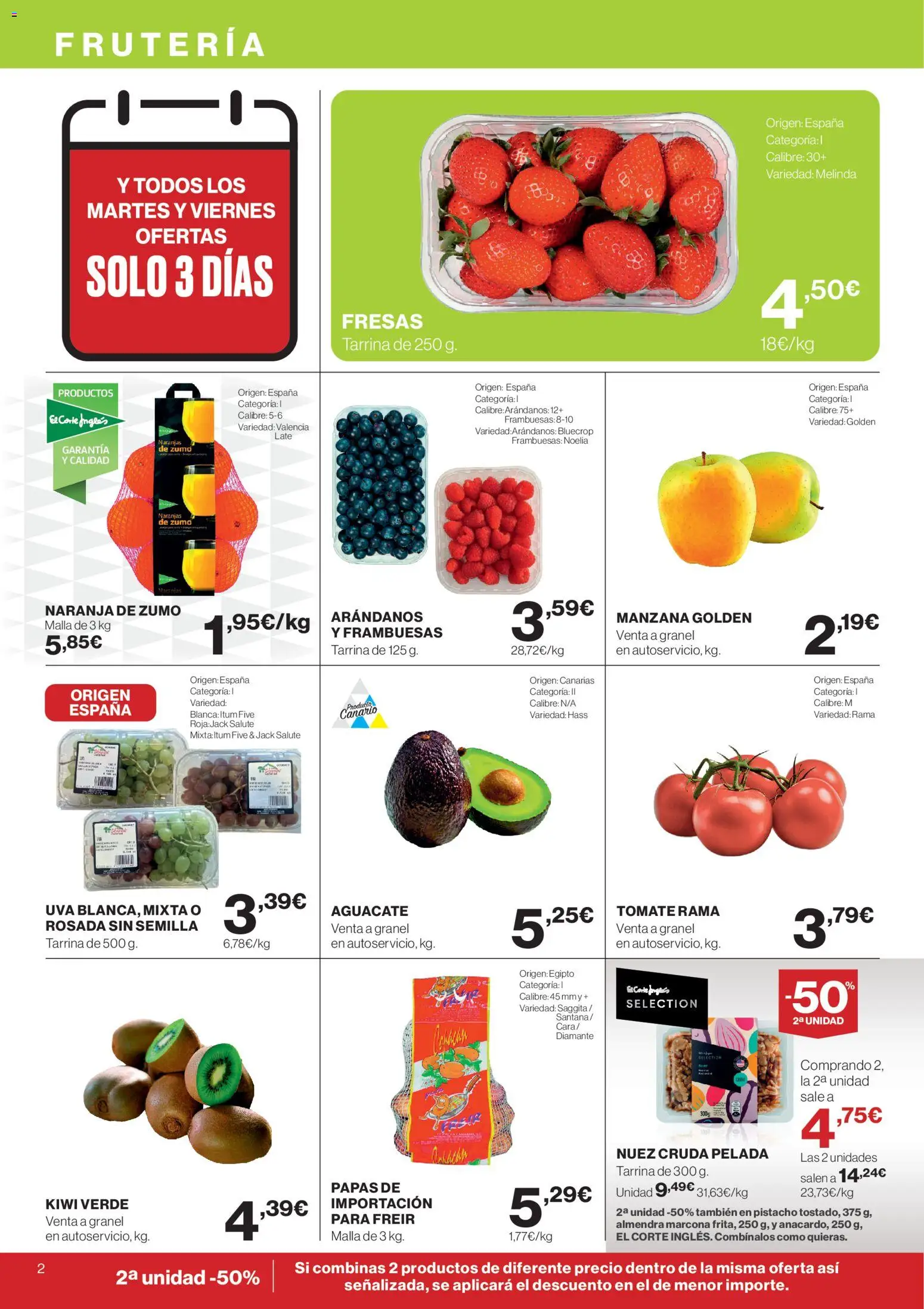 Supercor Canarias │ válido desde el 23.04.2026 | Página: 2 | Productos: Naranjas, Fresas, Ροζ πιπέρι, Manzana