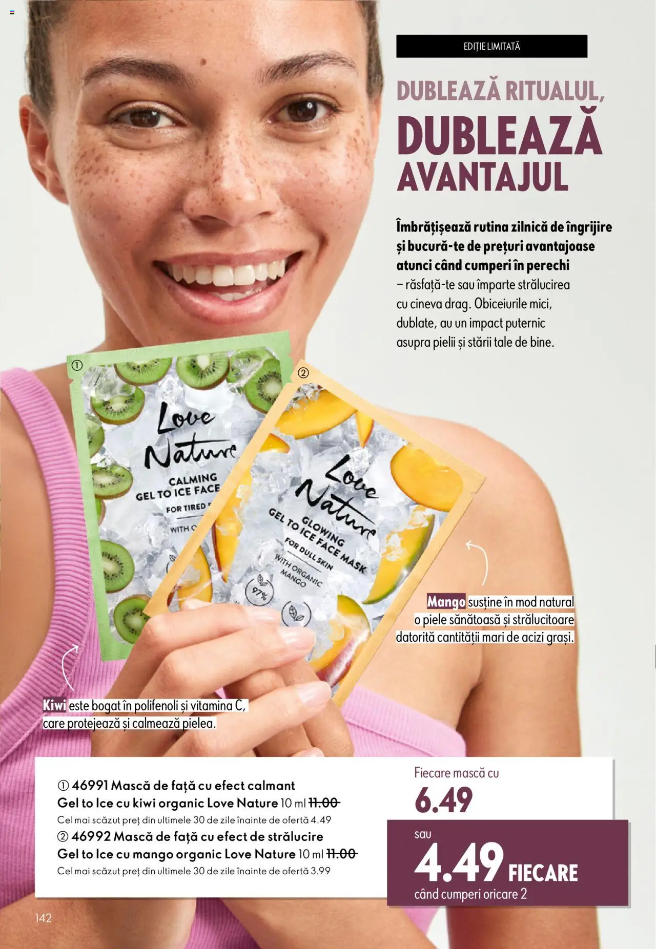 Noul catalog Oriflame – valabil de la 01.10.2025 | Pagină: 142 | Produse: Peluş Köpek Yatağı, Kiwi, Mango