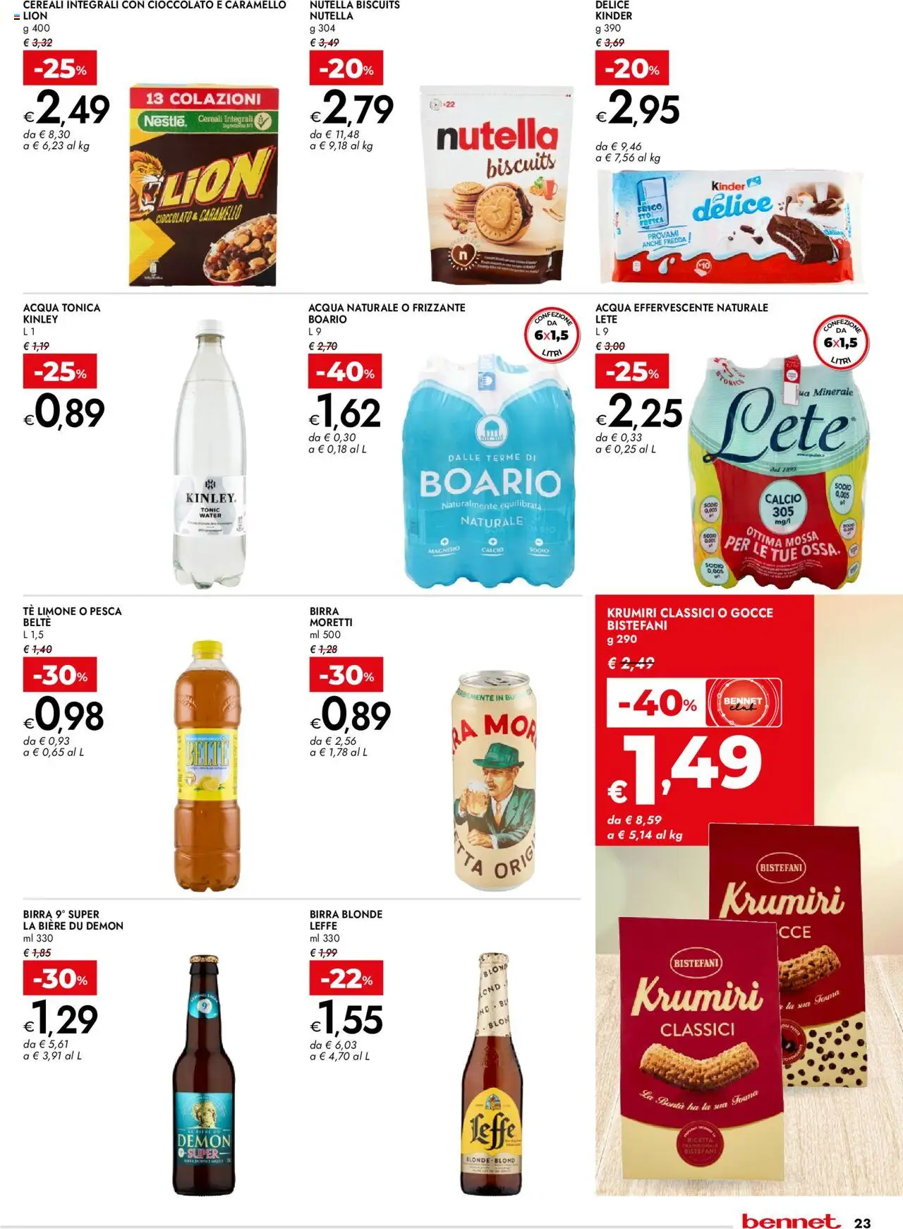 Volantino bennet del 16.10.2025 | Pagina: 23 | Prodotti: Cioccolato, Tè, Cereali, Acqua naturale
