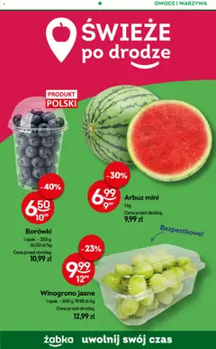 Żabka Gazetka od 30.07.2025 | Strona: 68 | Produkty: Arbuz, Winogrono, Warzywa, Owoce