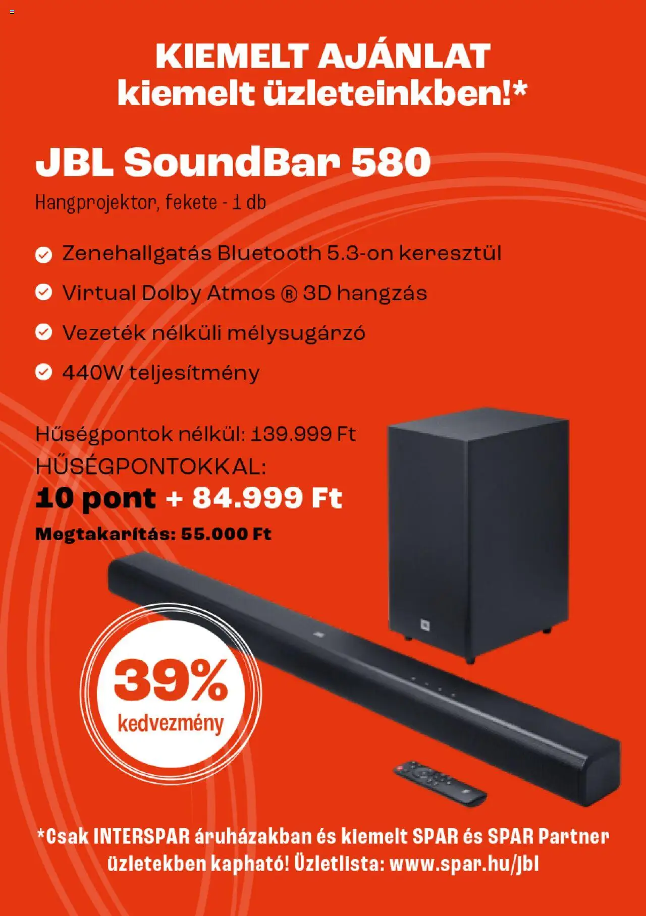 Spar akciós ujság - amely érvényes a következő dátumtól: 10.04.2025 | Oldal: 6 | Termékek: Soundbar