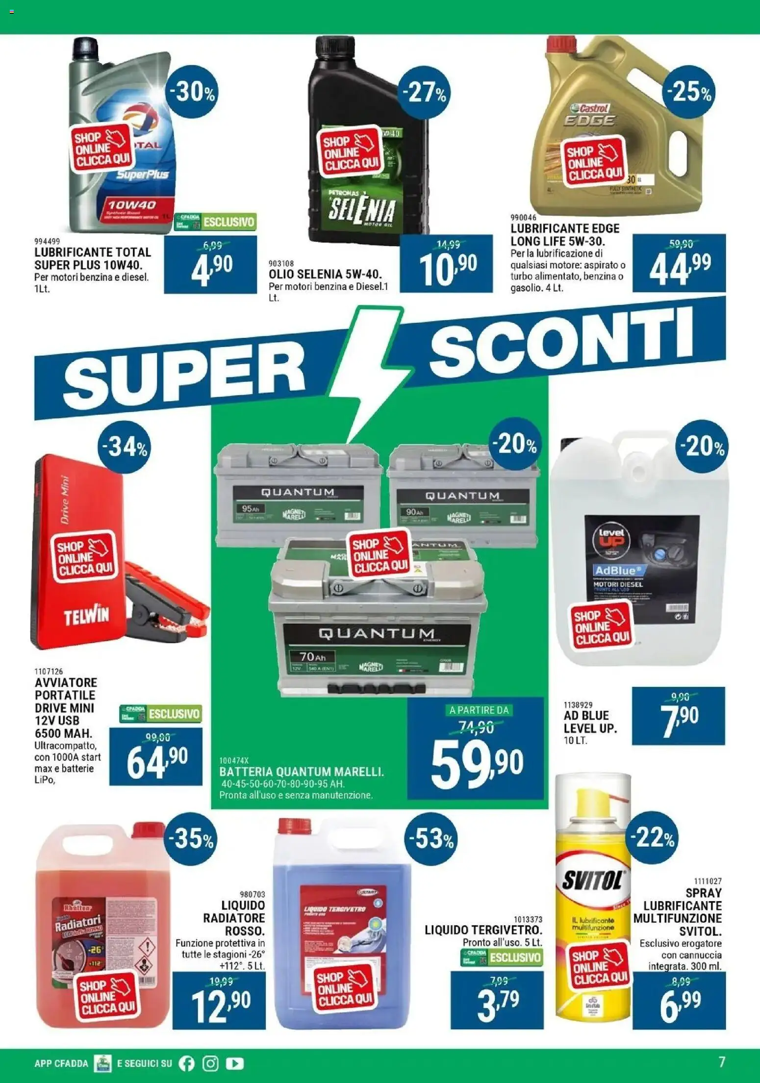 Volantino CFadda del 19.02.2026 | Pagina: 7 | Prodotti: Lubrificante, USB, Batteria, Batterie