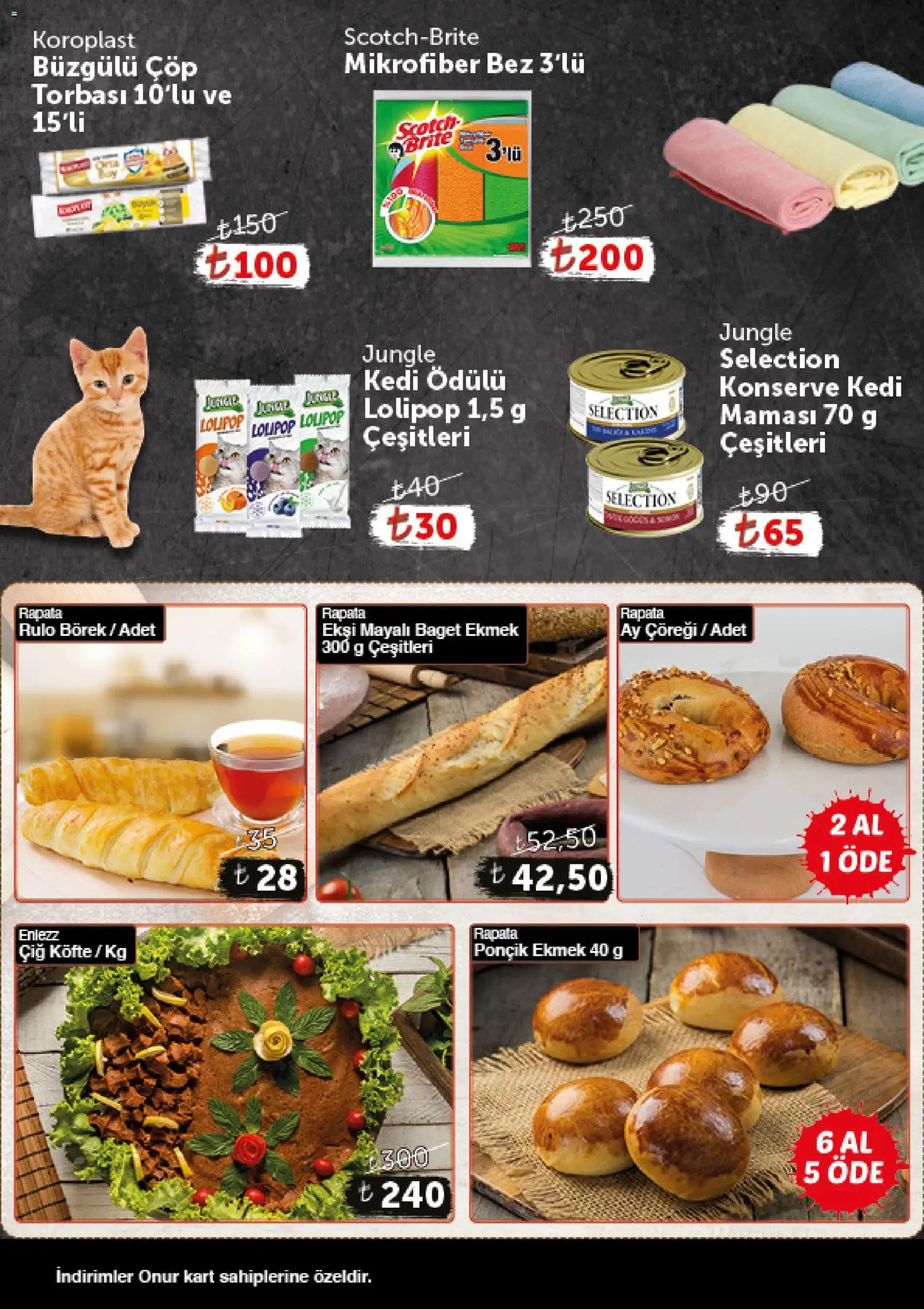 Onur Market - Katalog Gurme - 16.04.2026 tarihinden itibaren geçerlidir | Sayfa: 12 | Ürünler: Ekmek