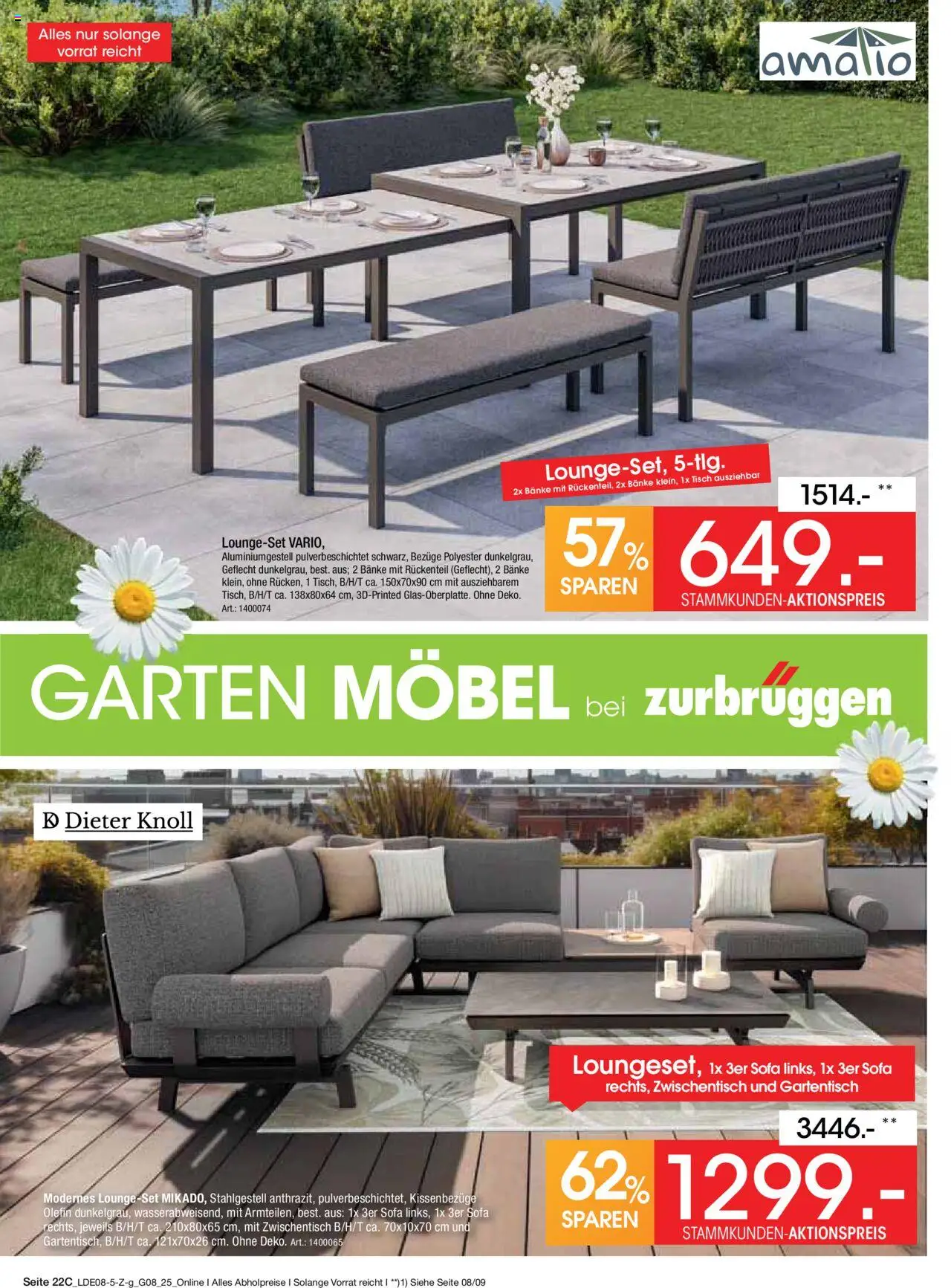 Zurbrüggen Prospekt Bonus Sonder-Tage - gültig ab dem 02.08.2025 | Seite: 42 | Produkte: Sofa, Tisch