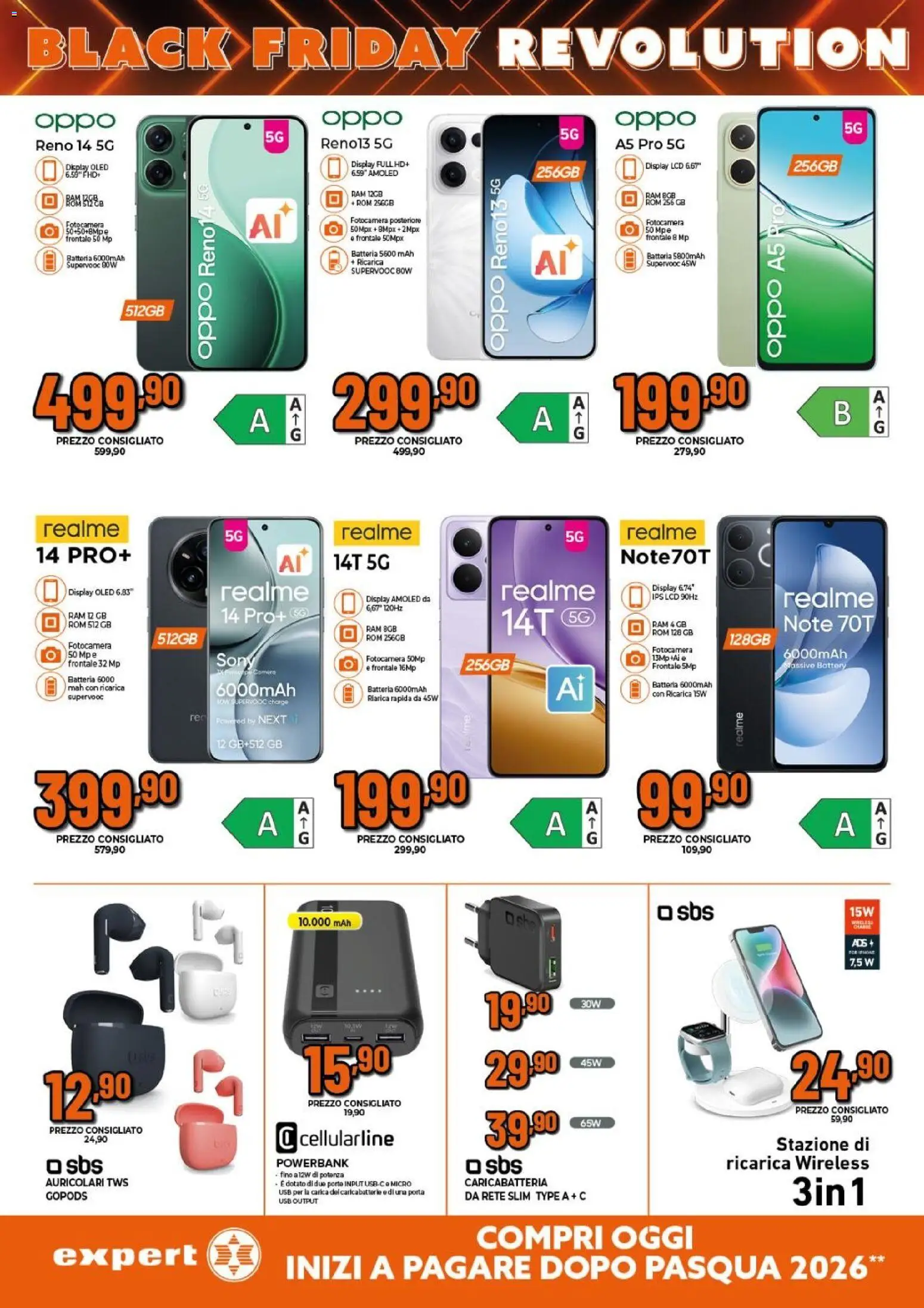 Volantino Expert del 24.11.2025 | Pagina: 5 | Prodotti: Auricolari, USB, Batteria, Caricabatterie