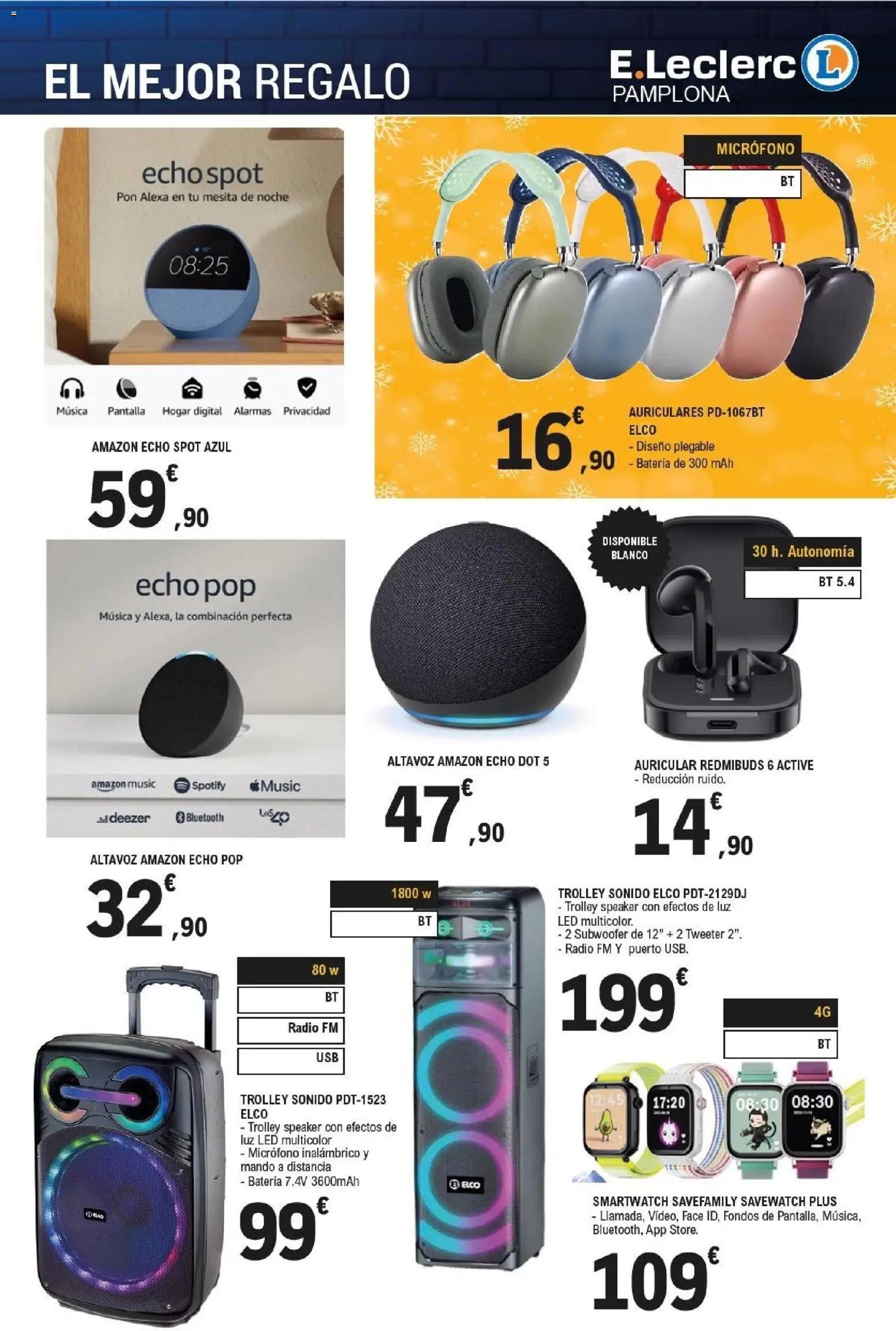 E.Leclerc folleto │ válido desde el 15.12.2025 | Página: 9 | Productos: Radio, Auriculares, Altavoz, Batería