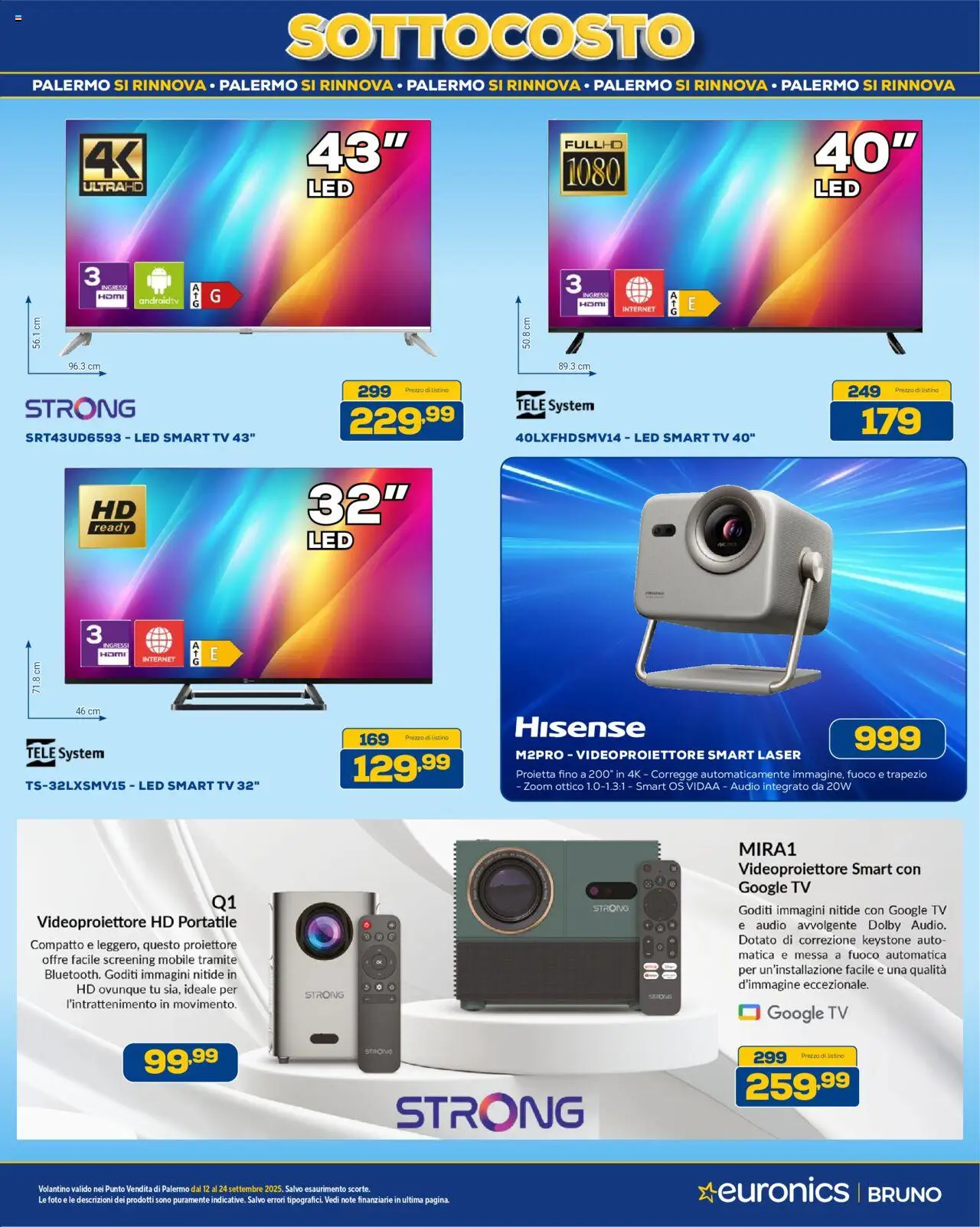 Volantino Euronics del 12.09.2025 | Pagina: 18 | Prodotti: Mobile, smart TV, TV, Audio