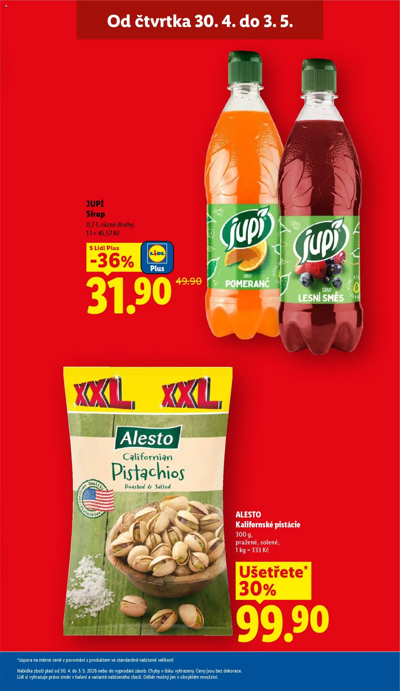 Lidl leták od 30.04.2026 | Strana: 7 | Produkty: Sirup Jupí, Pistácie, Jupí, Sirup