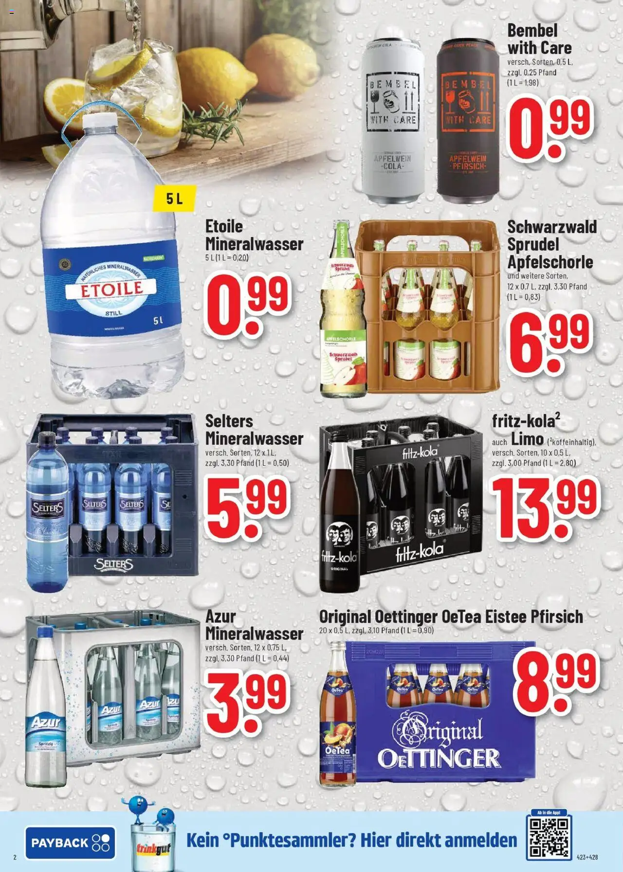 Trinkgut prospekt Bad Kreuznach	 - gültig ab dem 06.07.2025 | Seite: 2 | Produkte: Cola, Oettinger, Mineralwasser, Pfirsich