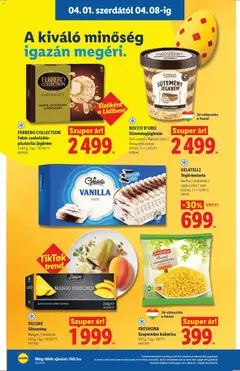 FERRERO COLLECTION Fehér csokoládés-pisztáciás jégkrém, Fehér csokoládés-pisztáciás jégkrém 3x46 g - amely érvényes a következő dátumtól: 01.04.2026 | Oldal: 10