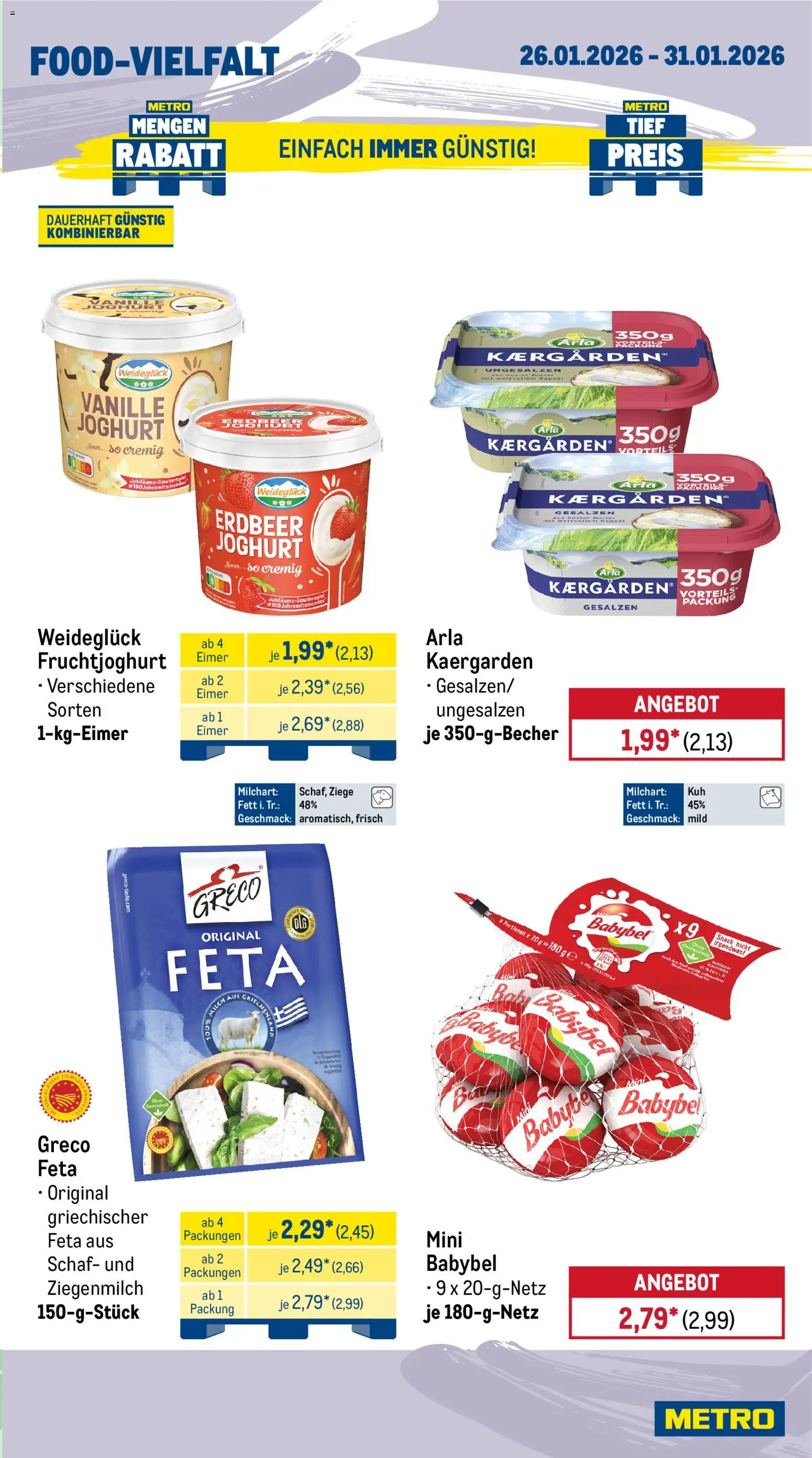 Metro Prospekt 	 – gültig ab 26.01.2026 | Seite: 11 | Produkte: Milch, Rapsöl, Babybel, Ente