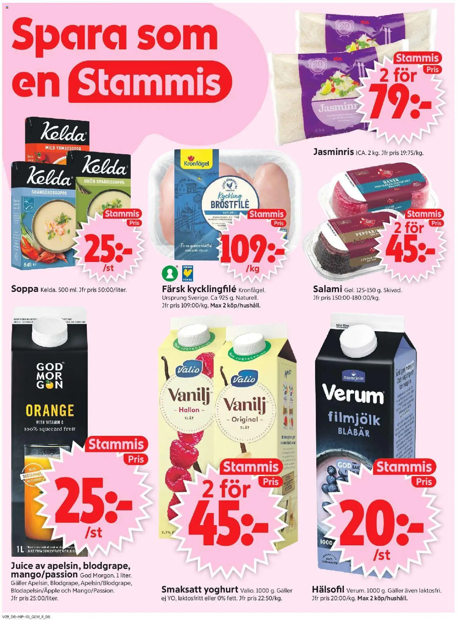 ICA Supermarket reklamblad aktuell från 23.02.2026 | Sida: 10 | Produkter: Kycklingfile, Galler, Yoghurt, Hallon